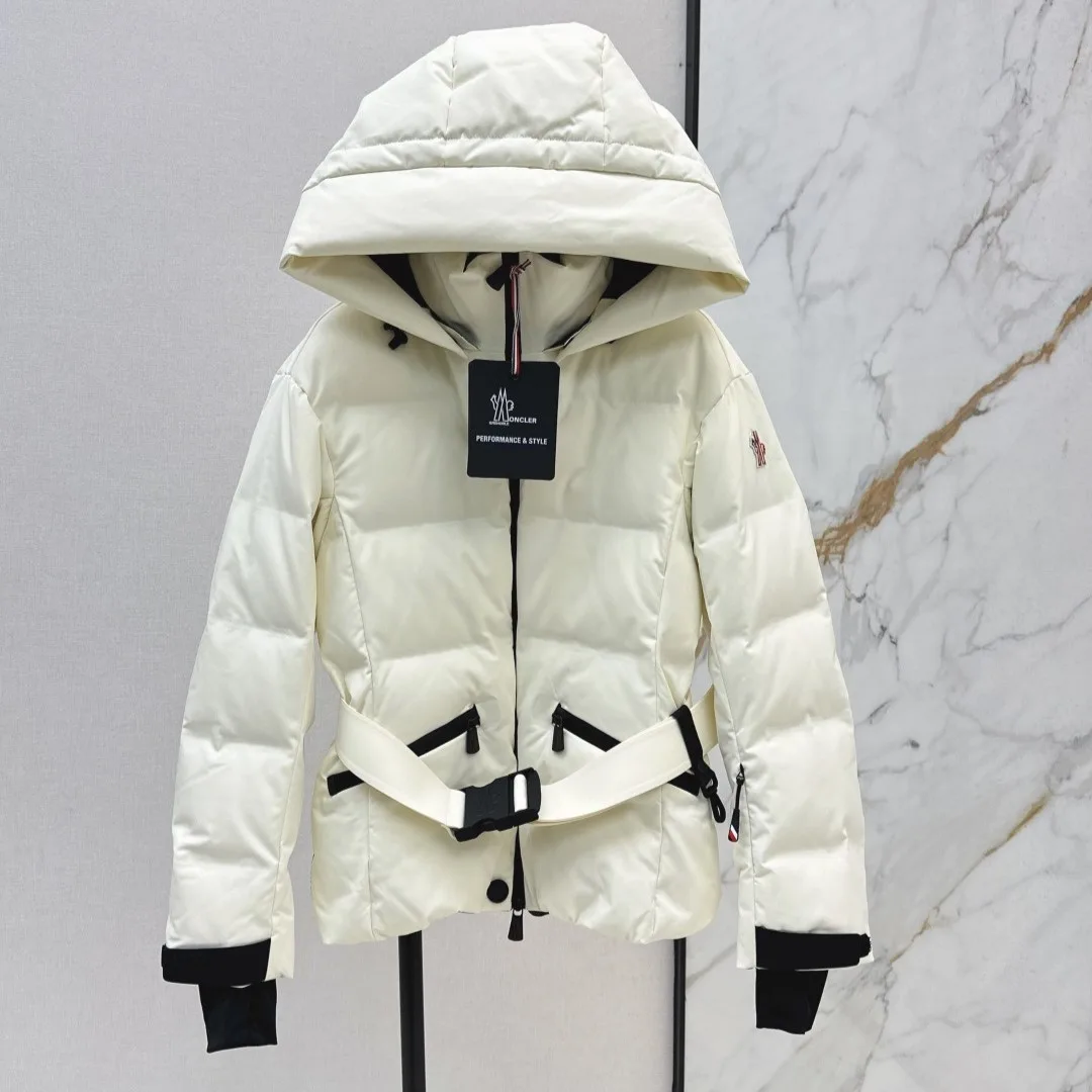Moncler Tolima Hooded Down Ski Jacket White - Image 3
