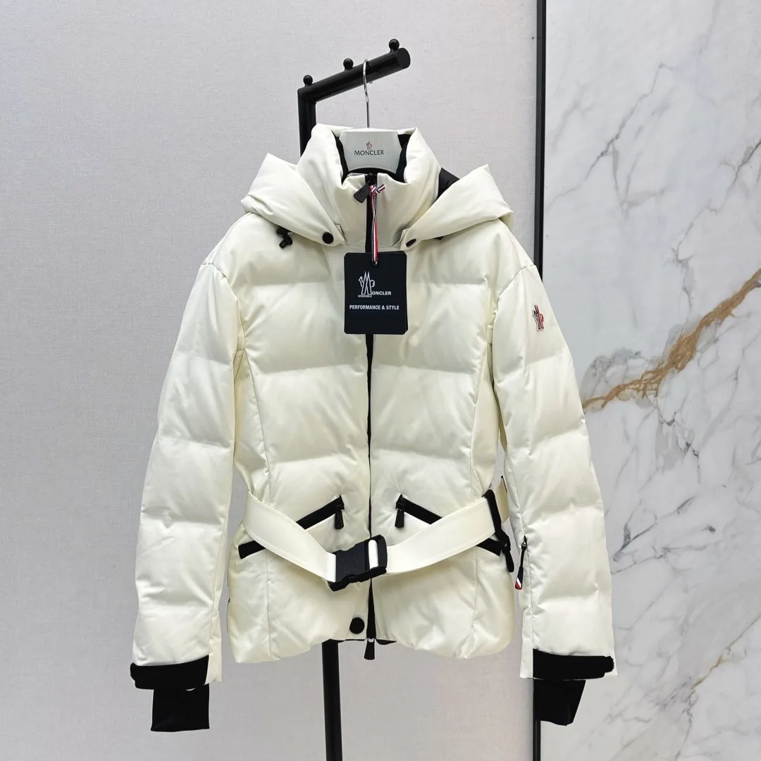 Moncler Tolima Hooded Down Ski Jacket White - Image 7