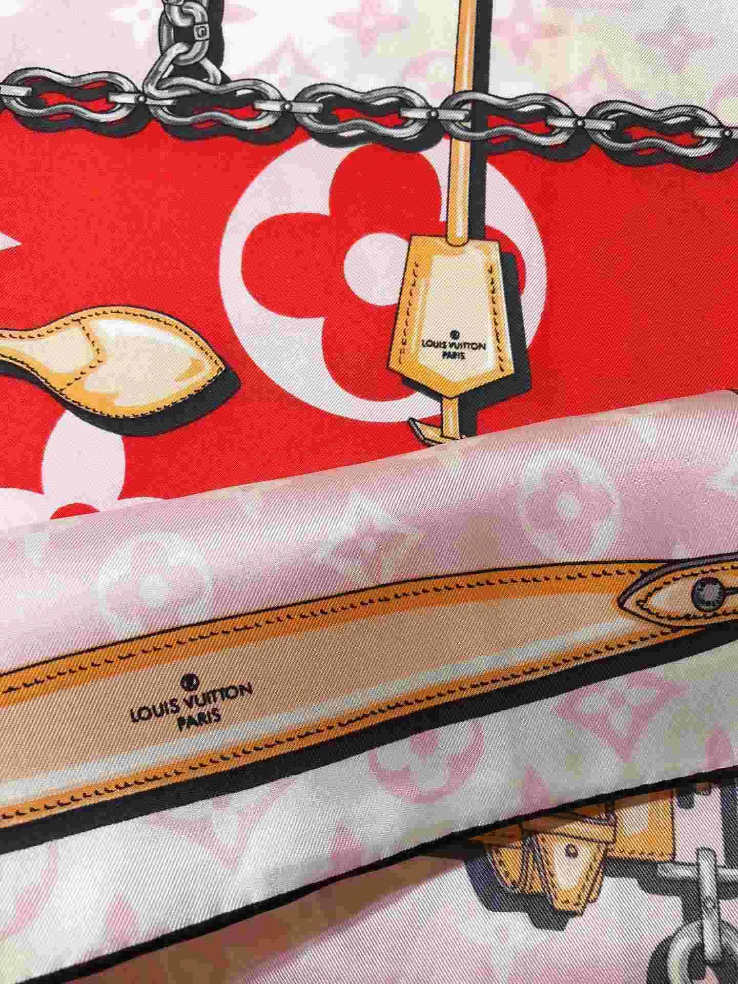 Louis Vuitton Monogram Confidential Square 90 Red - Image 5