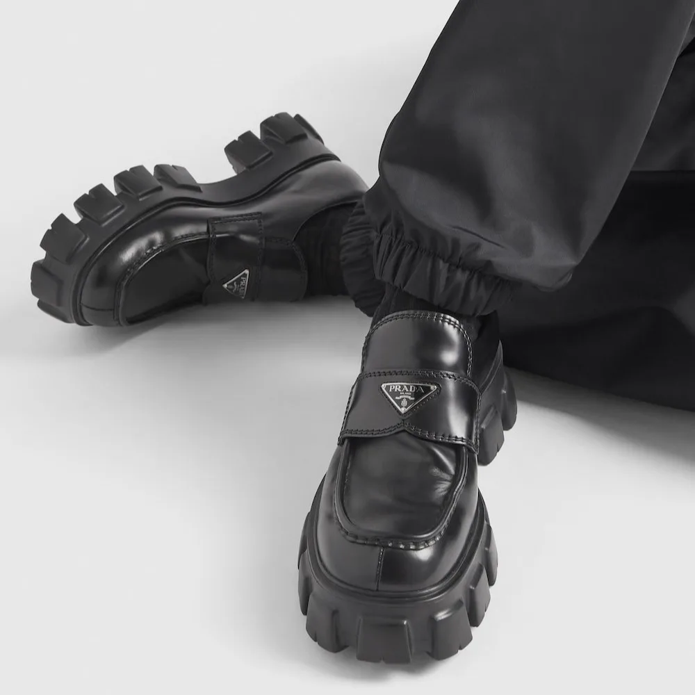 Alternative view of Prada Leather Loafers Black 2DE129_B4L_F0002