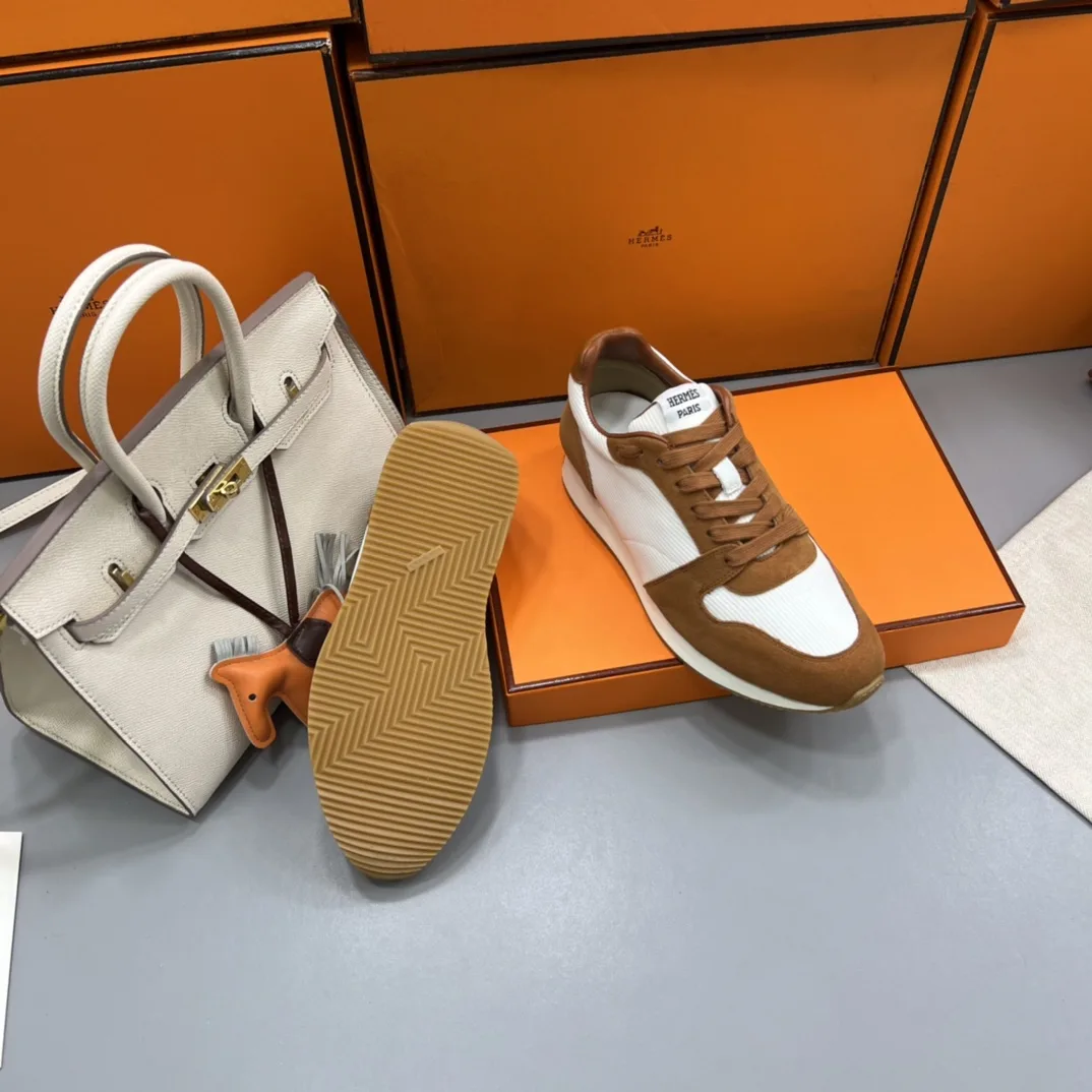 Hermes Escape Trainers Brown - Image 9