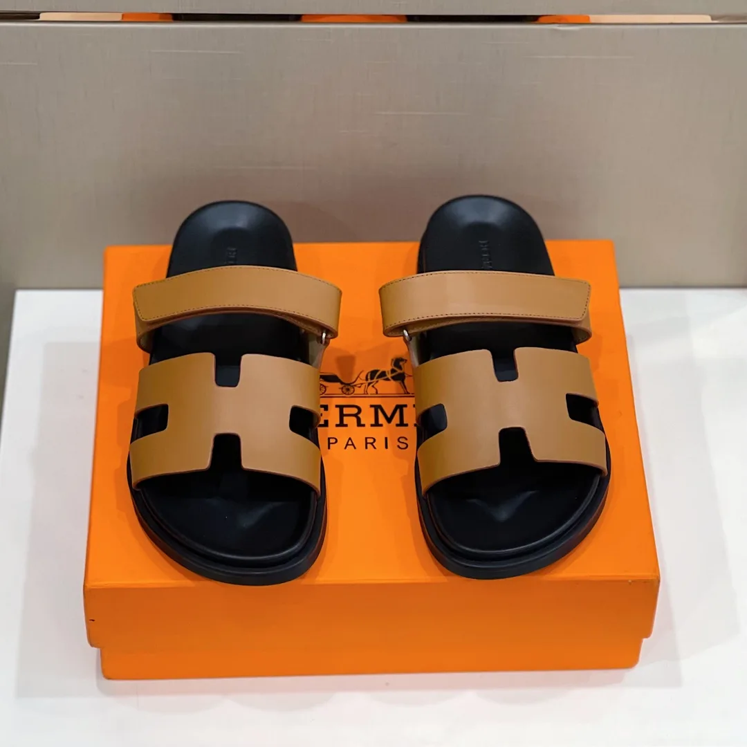 Hermes Takara Sandals Brown - Image 7