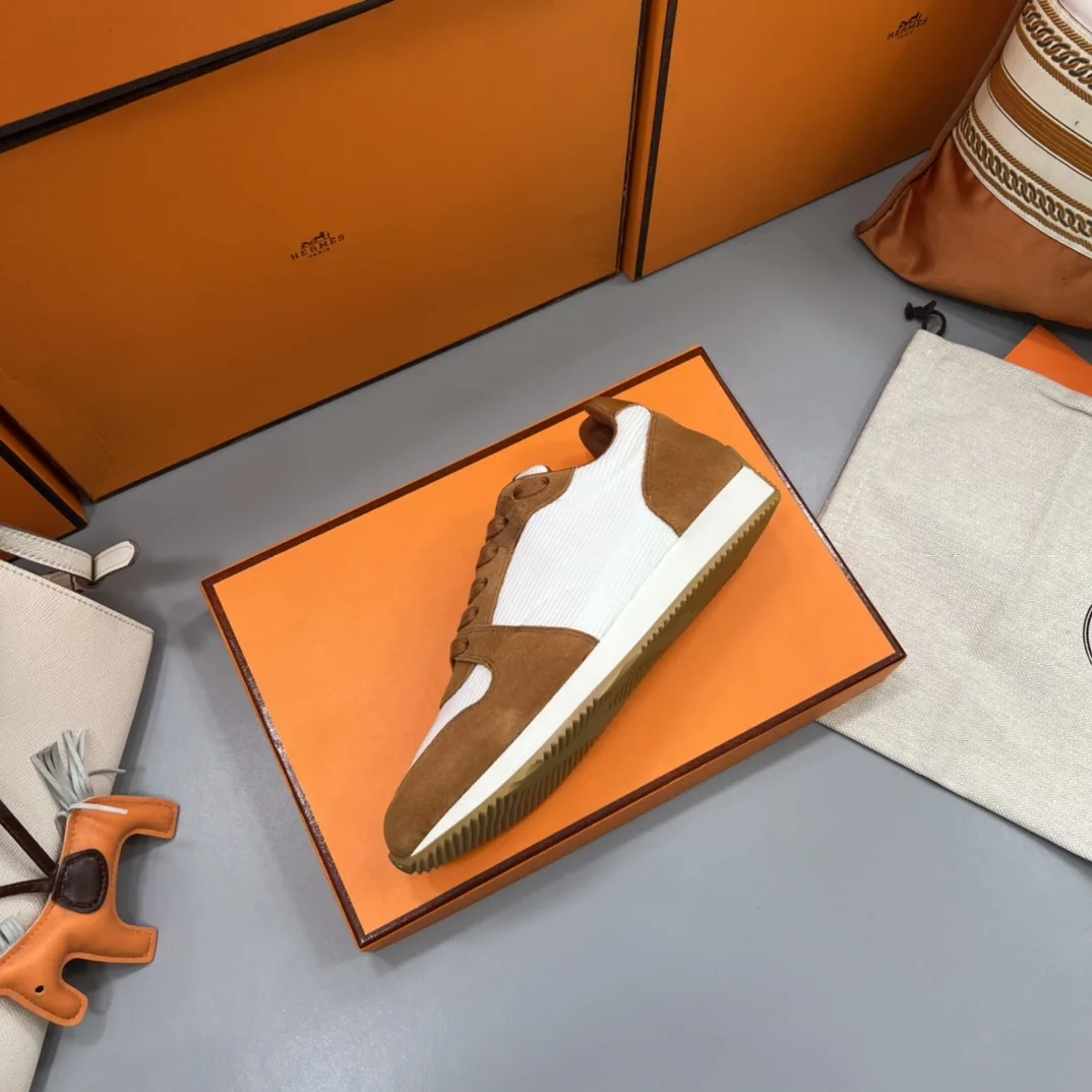 Hermes Escape Trainers Brown - Image 8