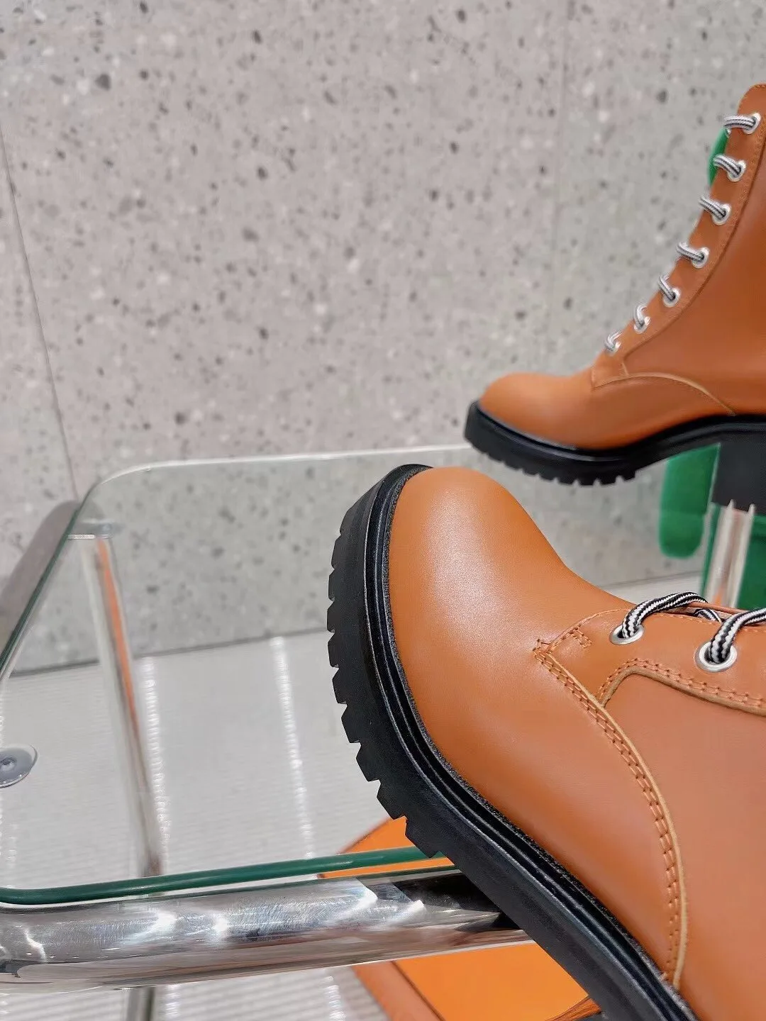 Hermes Bridge Ankle Boots Brown - Image 7