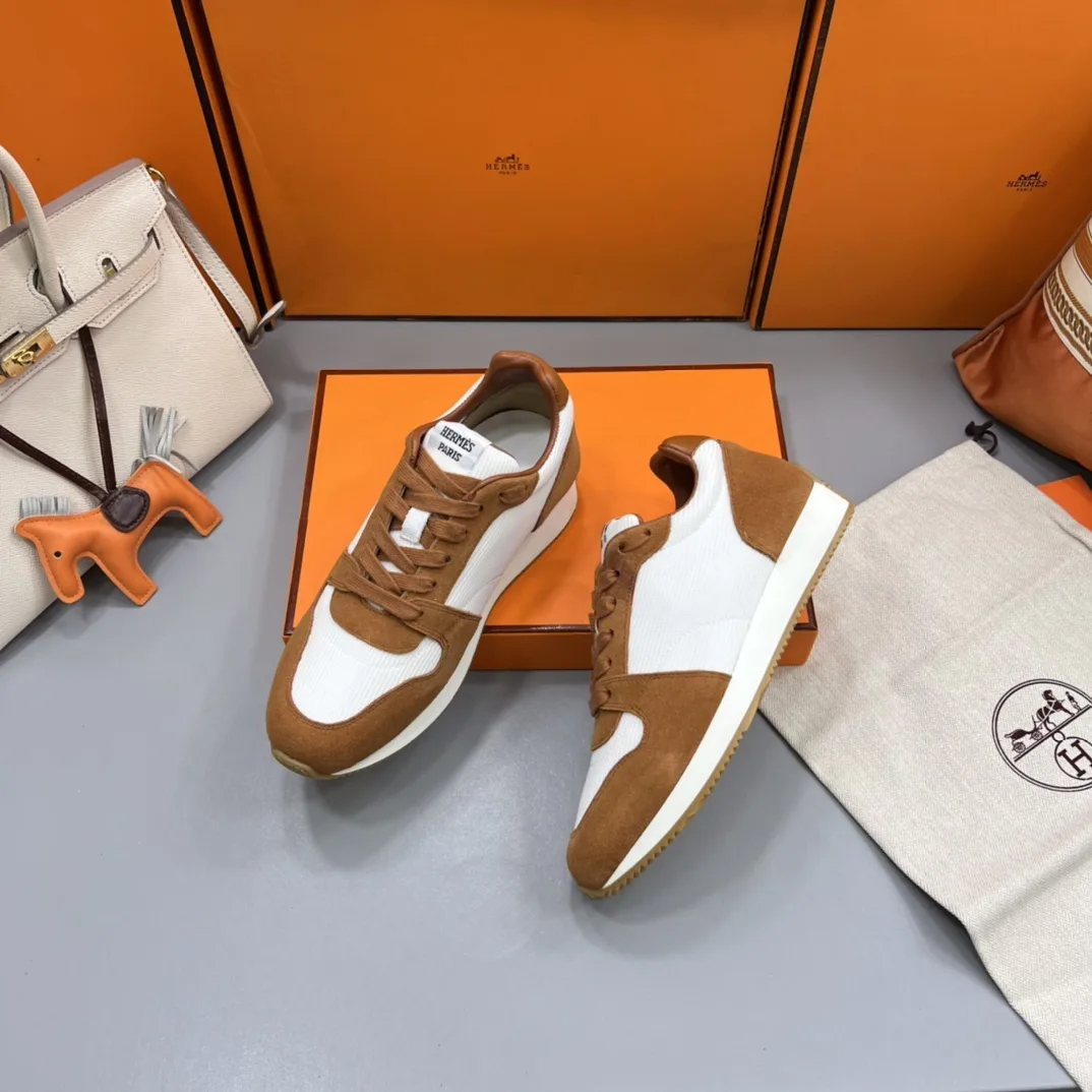 Hermes Escape Trainers Brown - Image 7