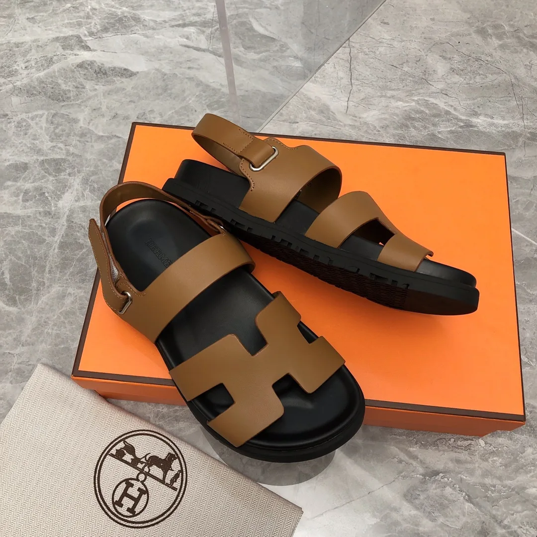 Alternative view of Hermes Chypre Blanc Sandal Brown