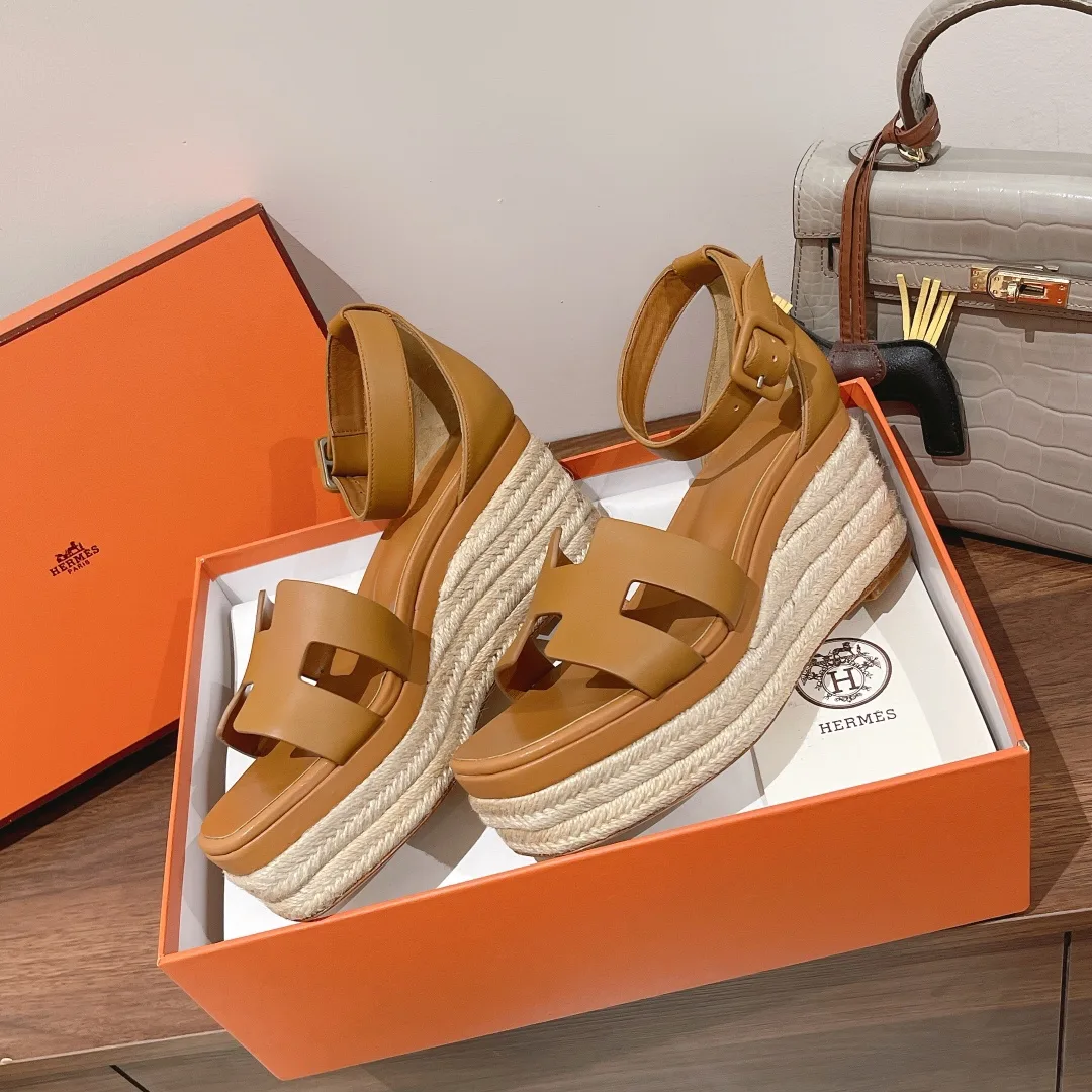 Hermes Doll 40 Espadrilles Yellow / - Image 7