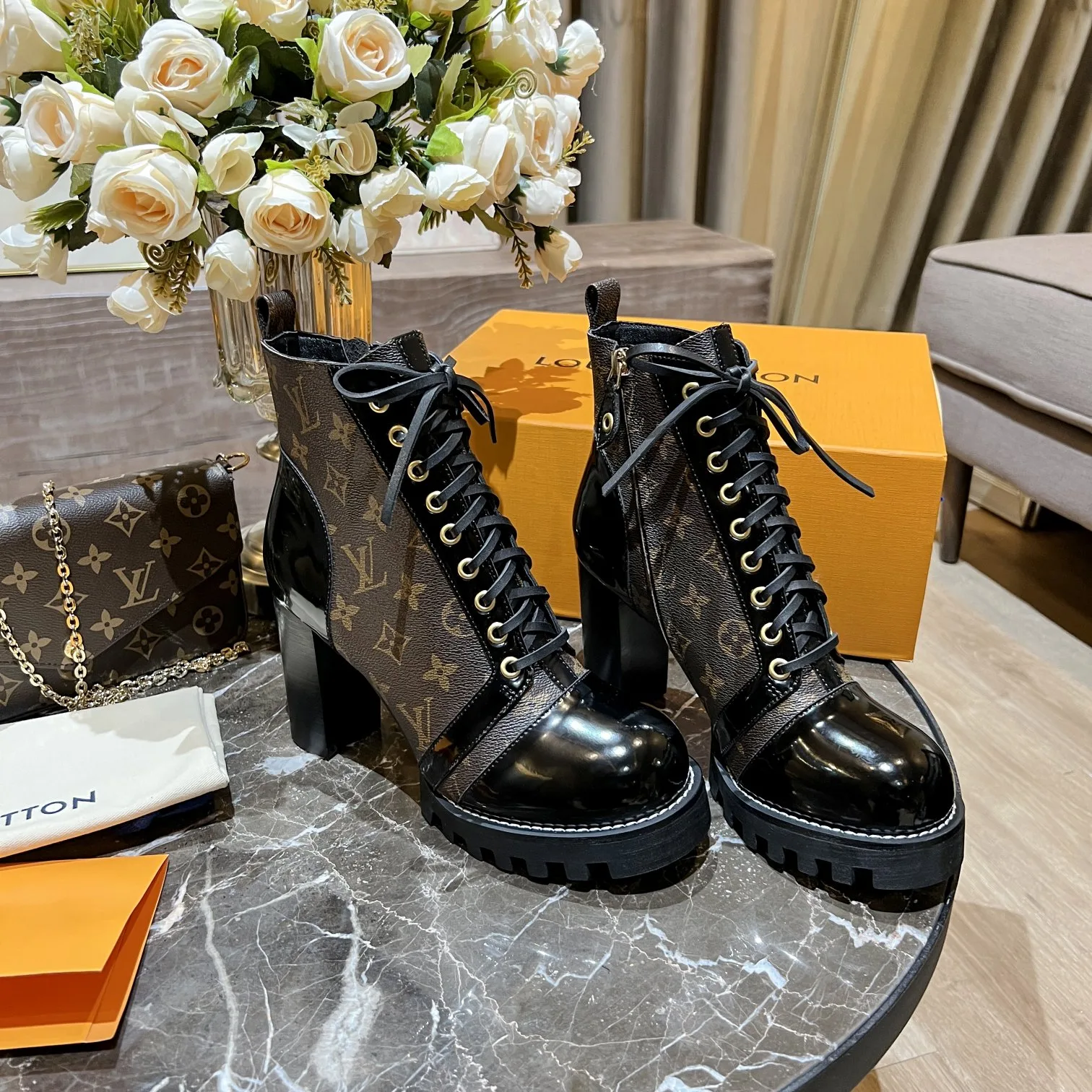 Louis Vuitton Women’s Star Trail Ankle Boots Brown - Image 7