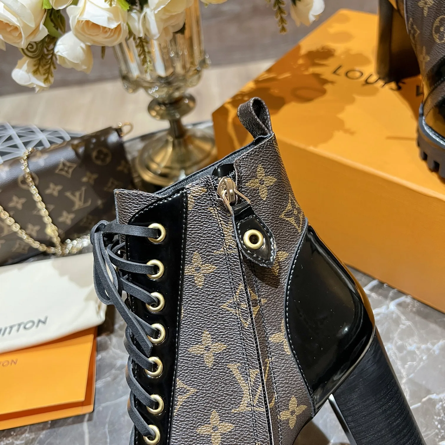 Louis Vuitton Women’s Star Trail Ankle Boots Brown - Image 6