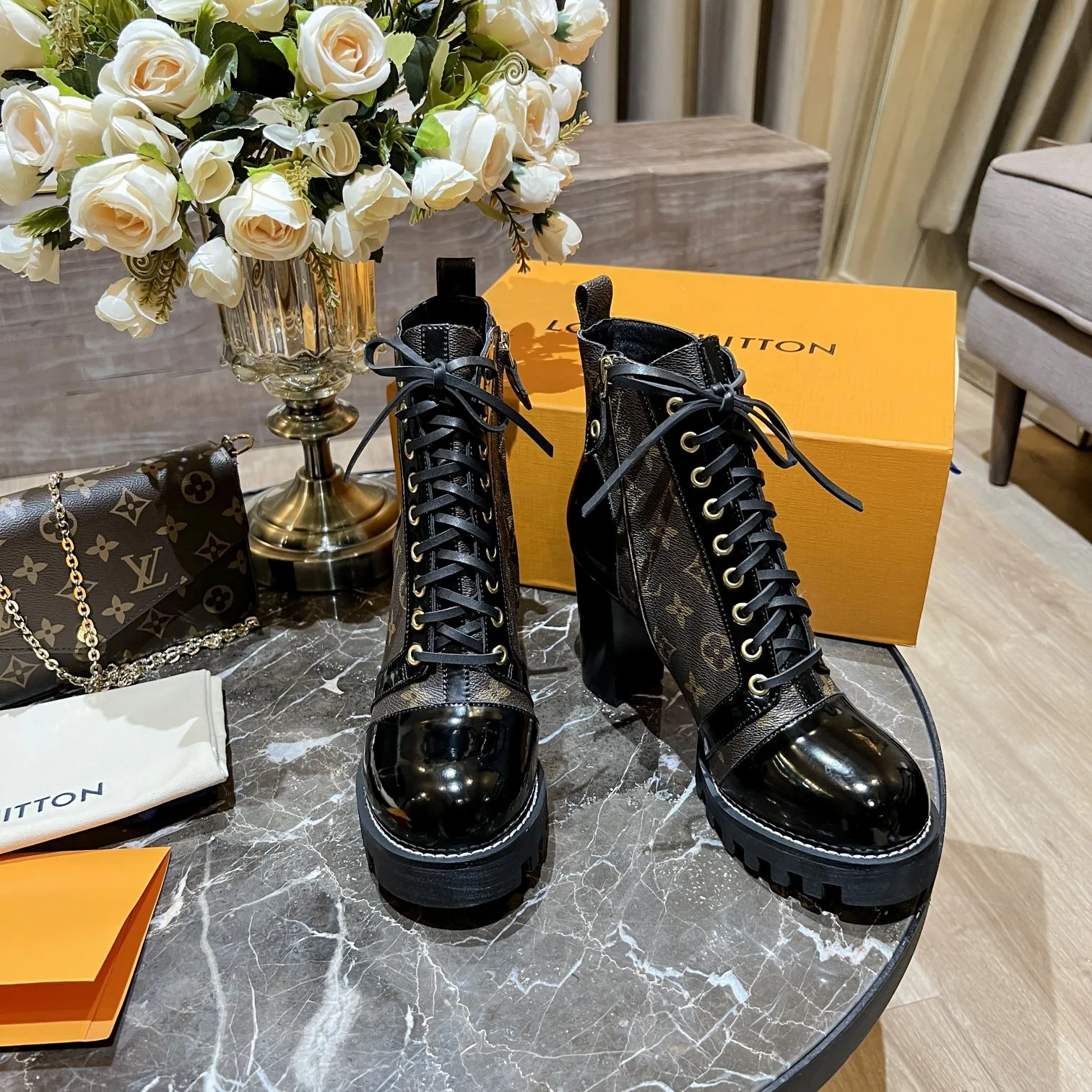 Louis Vuitton Women’s Star Trail Ankle Boots Brown - Image 5
