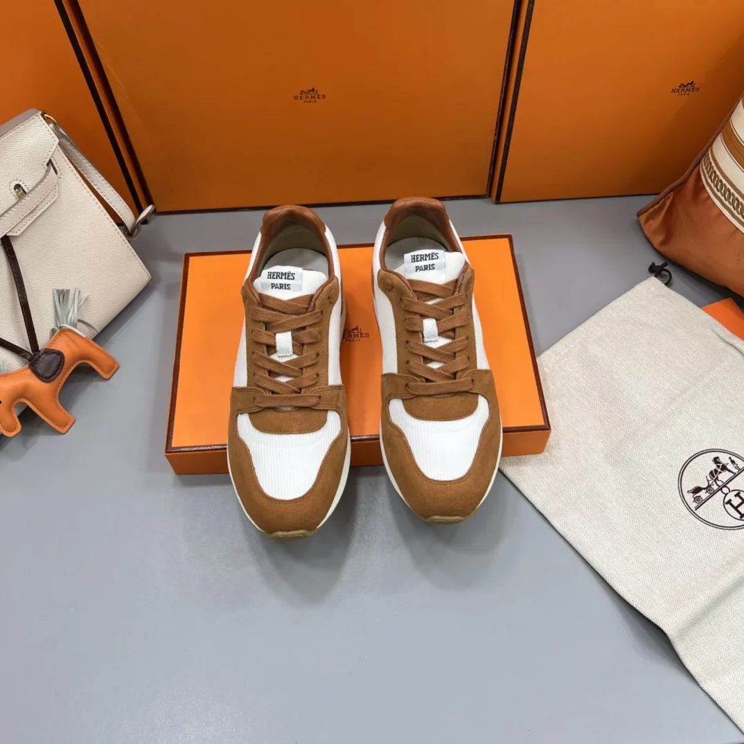 Hermes Escape Trainers Brown - Image 4
