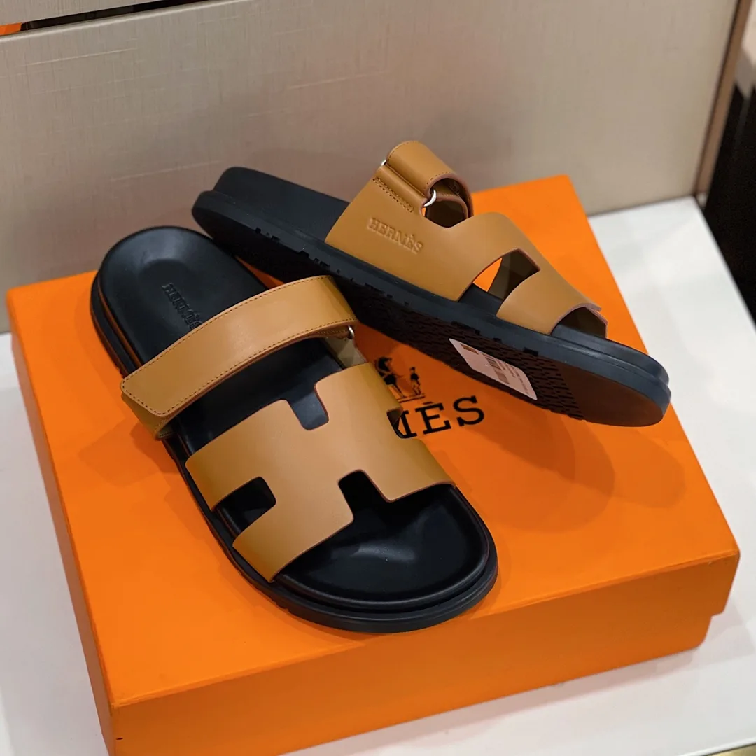 Alternative view of Hermes Takara Sandals Brown