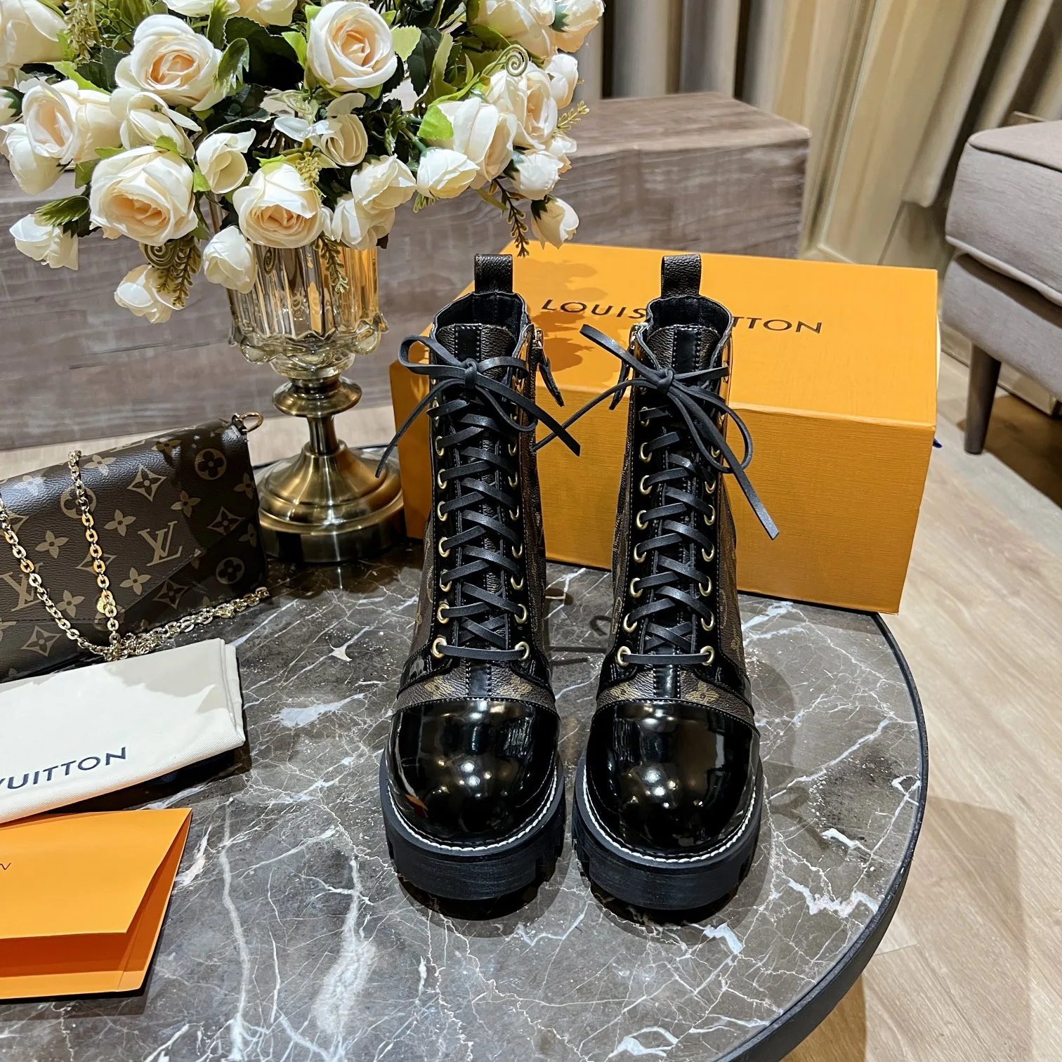 Louis Vuitton Women’s Star Trail Ankle Boots Brown - Image 4
