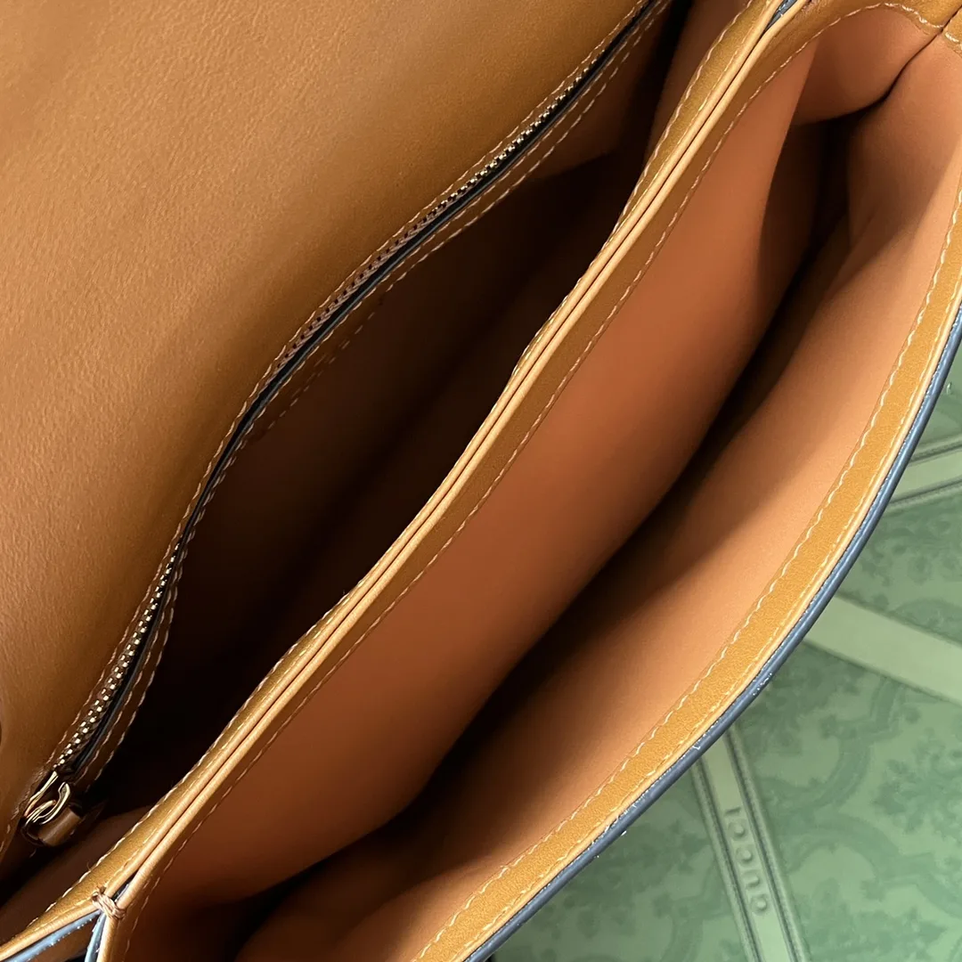 Gucci Blondie Medium Shoulder Bag / Brown Gold Hardware - Image 11