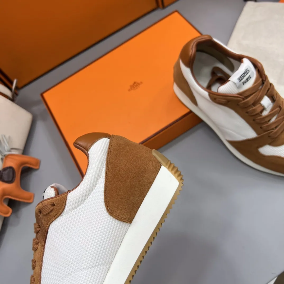Hermes Escape Trainers Brown - Image 3