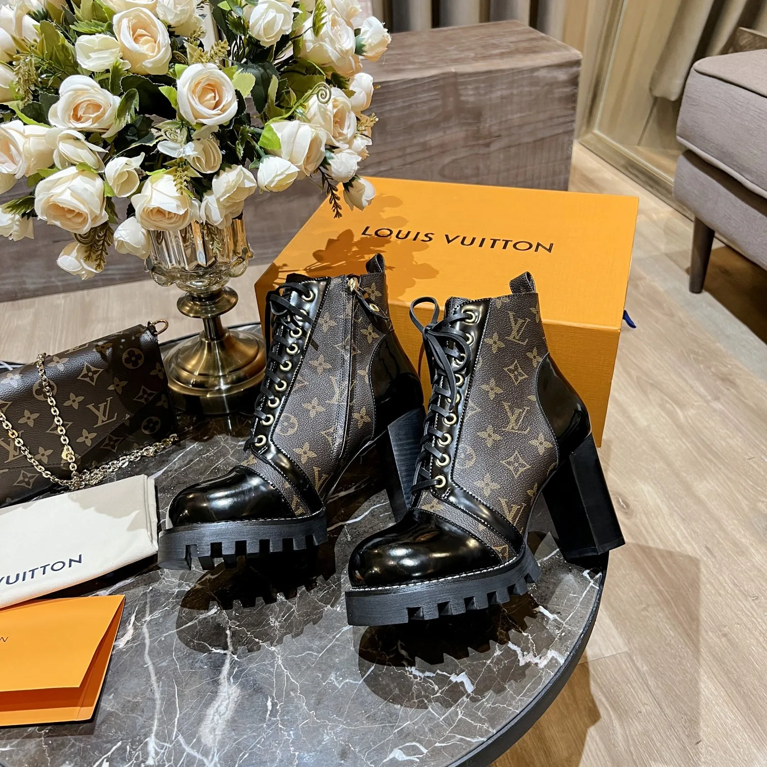 Louis Vuitton Women’s Star Trail Ankle Boots Brown - Image 3