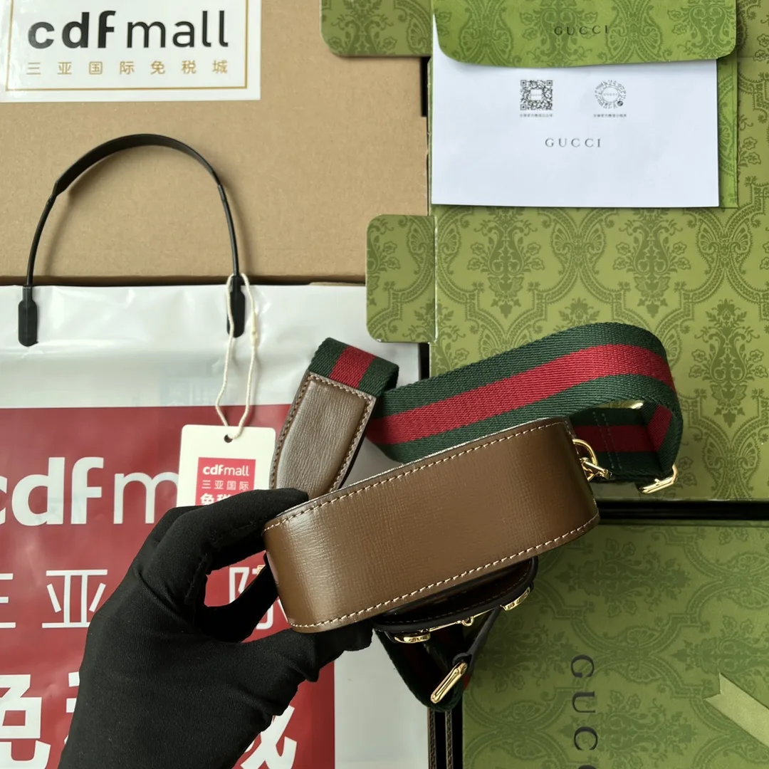 Alternative view of Gucci Horsebit 1955 Strap Wallet Brown