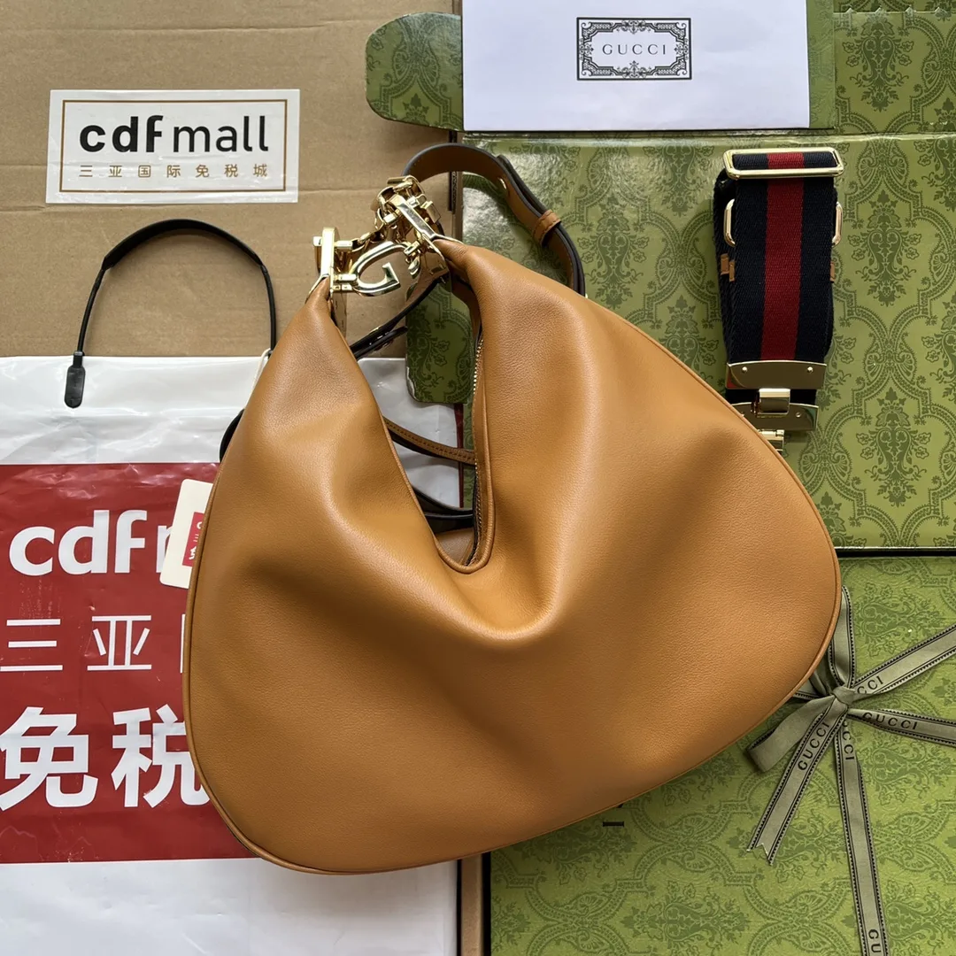 Alternative view of Gucci Atache Large Shoulder Bag Brown