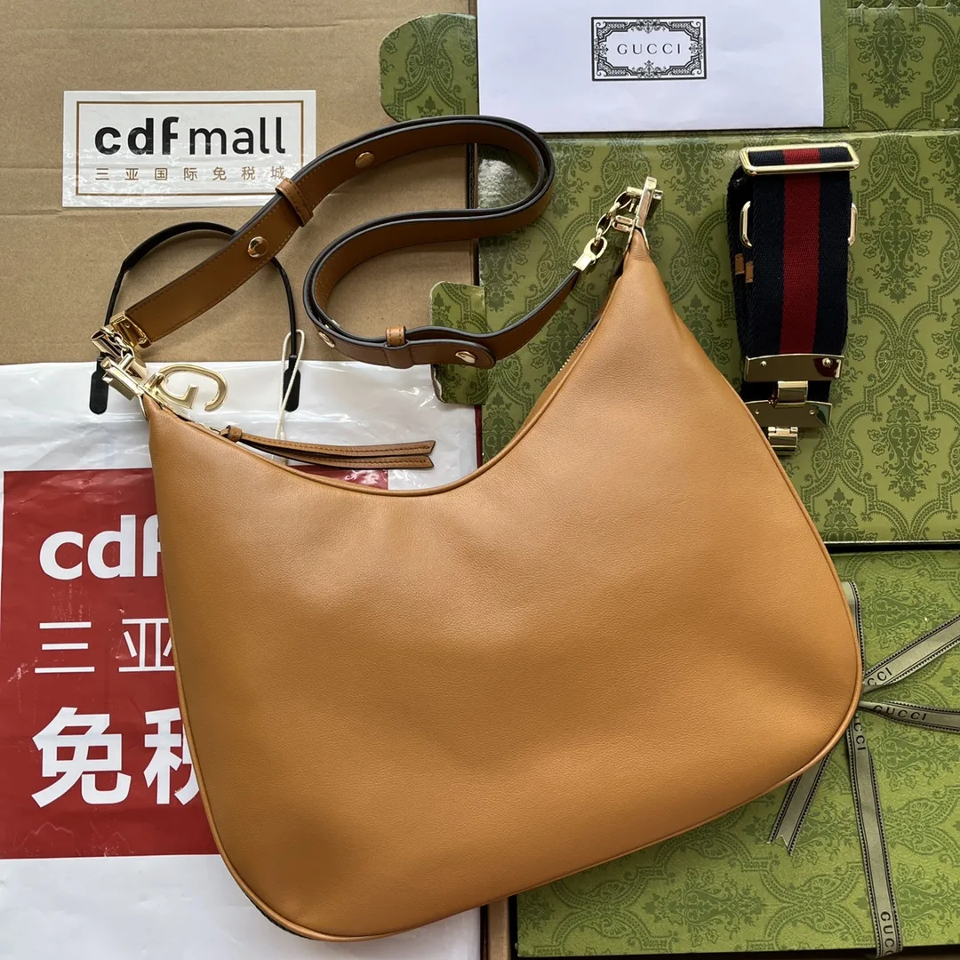 Gucci Atache Large Shoulder Bag Brown - Image 3