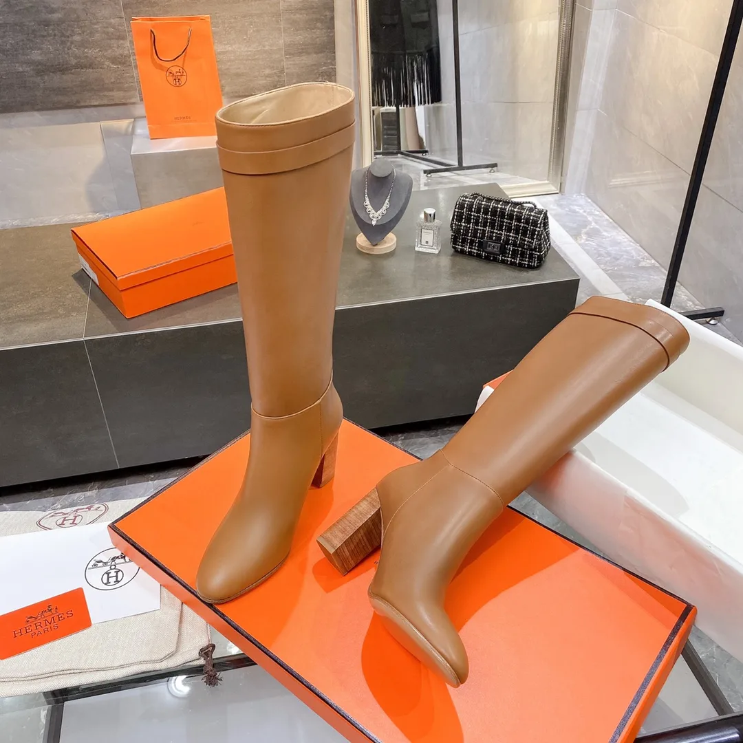 Alternative view of Hermes High Heel Boots Brown /