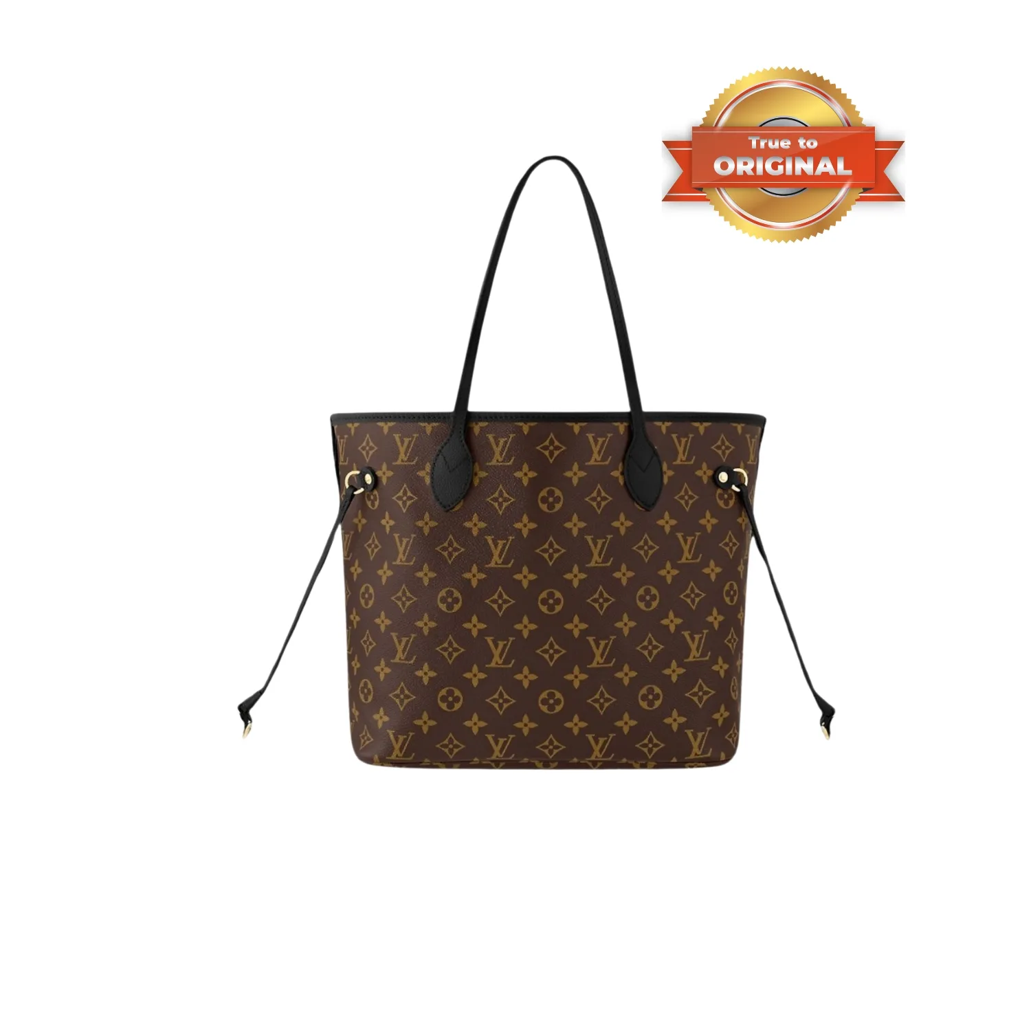 Louis Vuitton Neverfull Inside Out MM Tote Bag / Black Gold Hardware - Image 5
