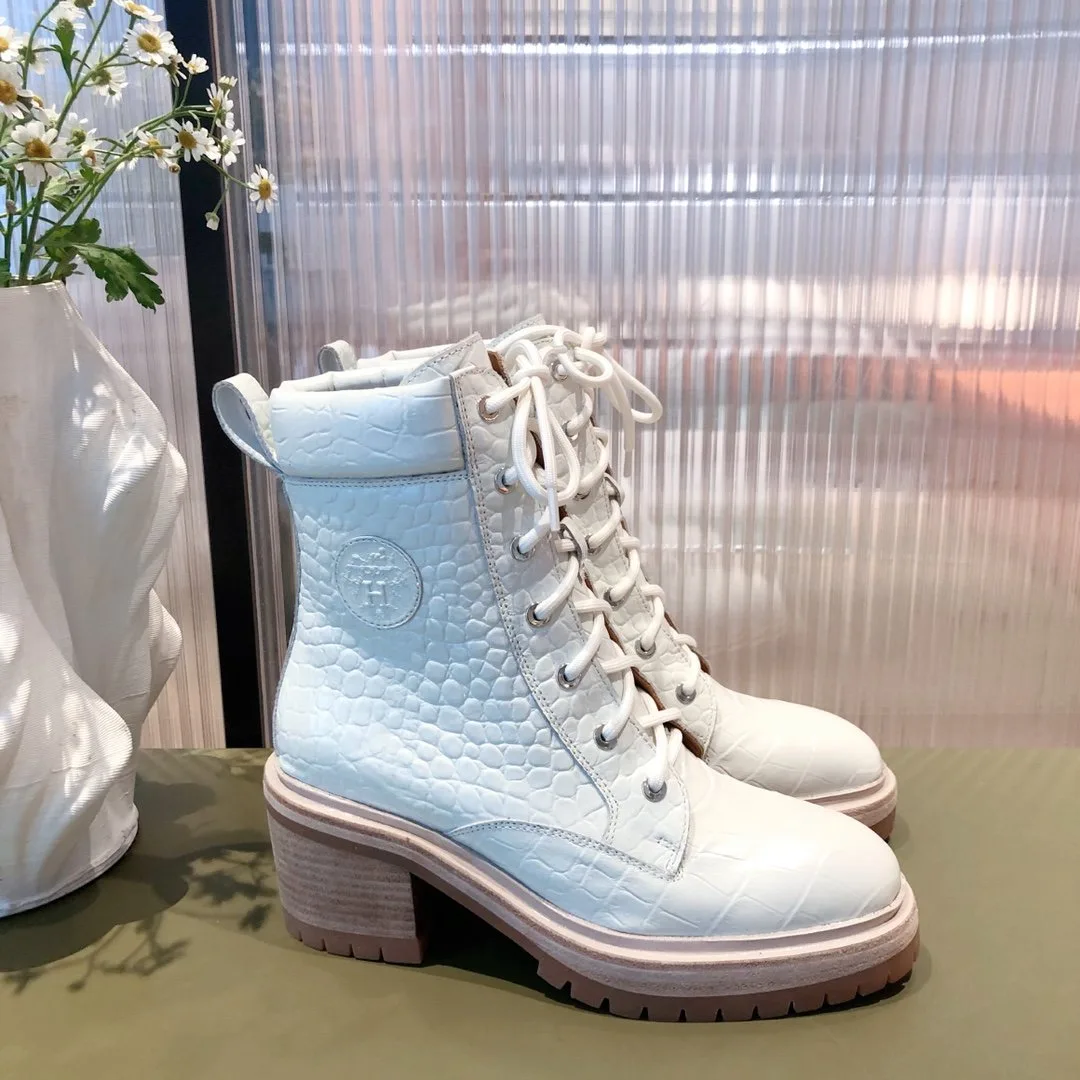 Hermes Fresh Ankle Boots White / - Image 8