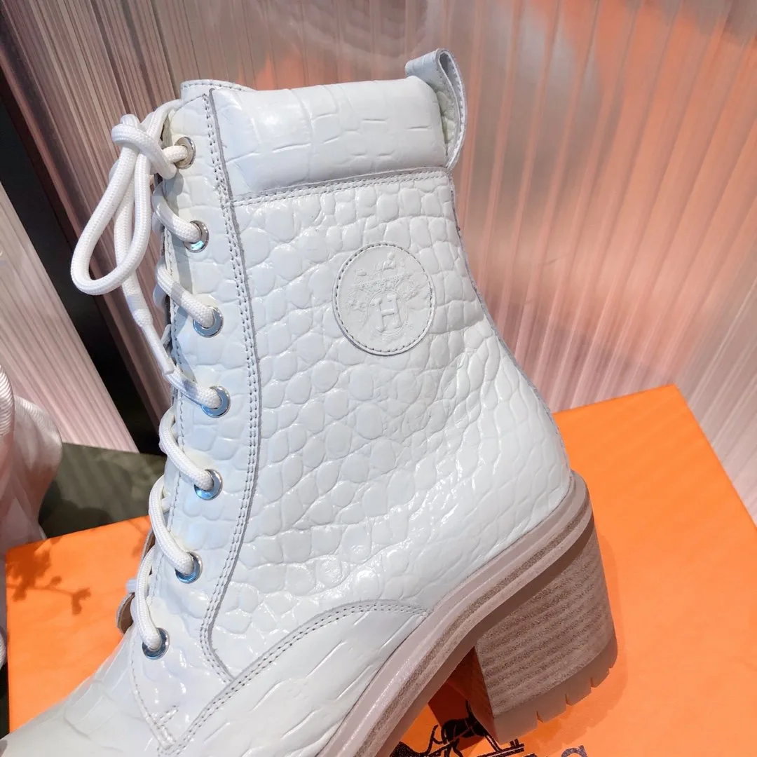 Hermes Fresh Ankle Boots White / - Image 3