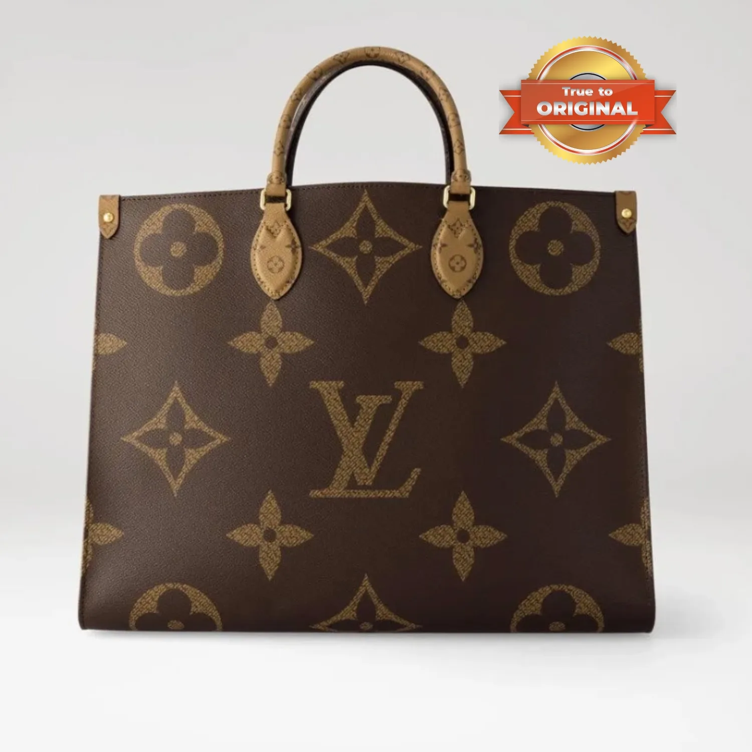 Louis Vuitton OnTheGo GM Tote Bag / Brown Gold Hardware - Image 5