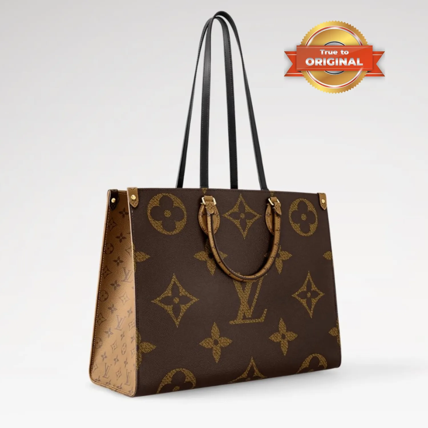 Louis Vuitton OnTheGo GM Tote Bag / Brown Gold Hardware - Image 3