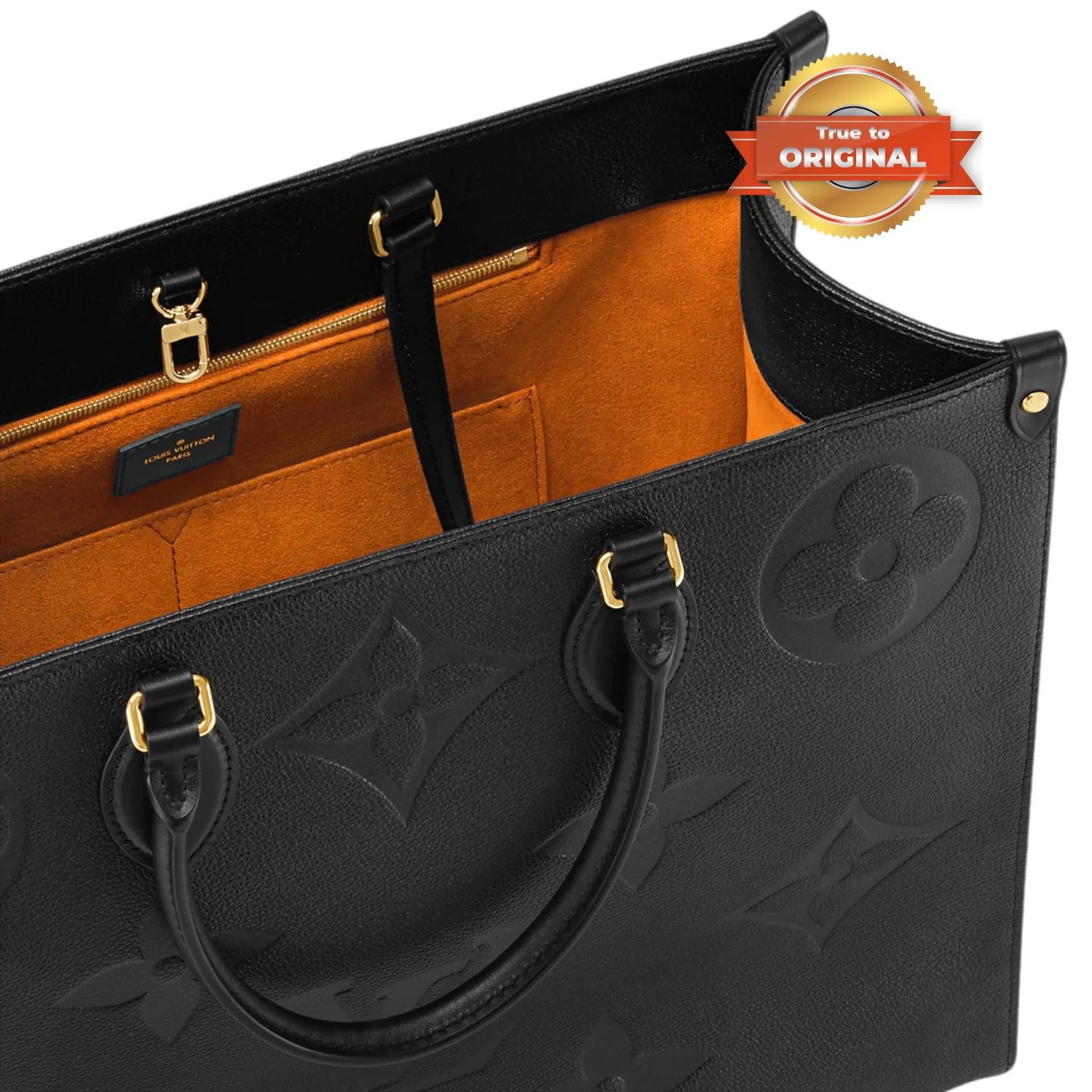 Louis Vuitton Onthego GM Tote Bag / Monogram Empreinte Black Gold Hardware - Image 7