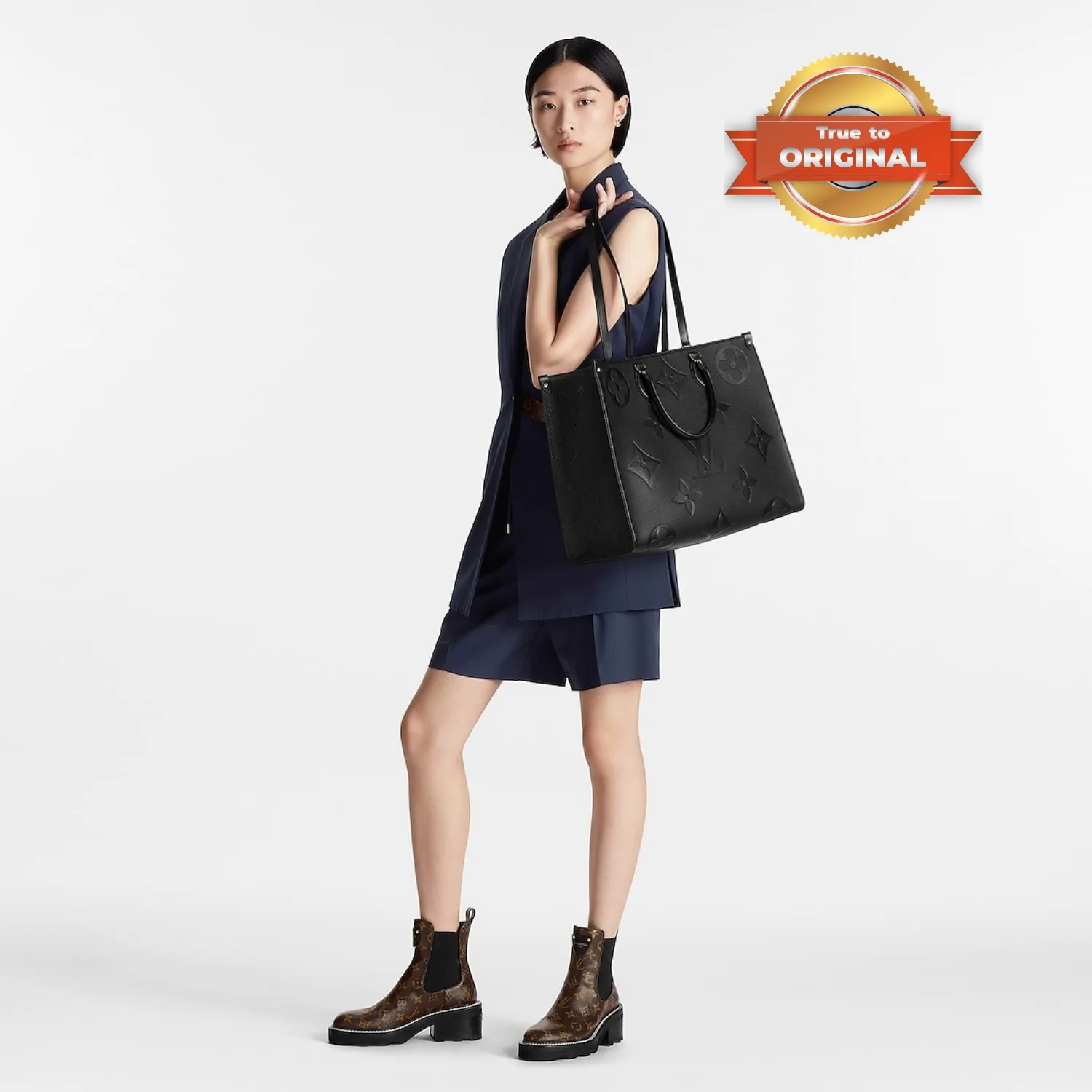 Louis Vuitton Onthego GM Tote Bag / Monogram Empreinte Black Gold Hardware - Image 8