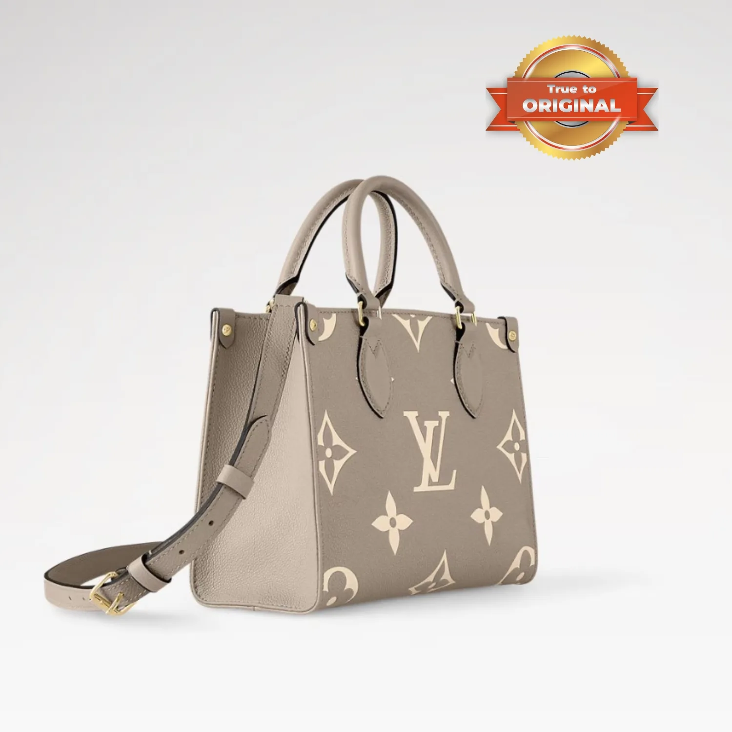 Louis Vuitton OnTheGo PM Tote Bag / Monogram Empreinte Beige/ Cream - Image 3