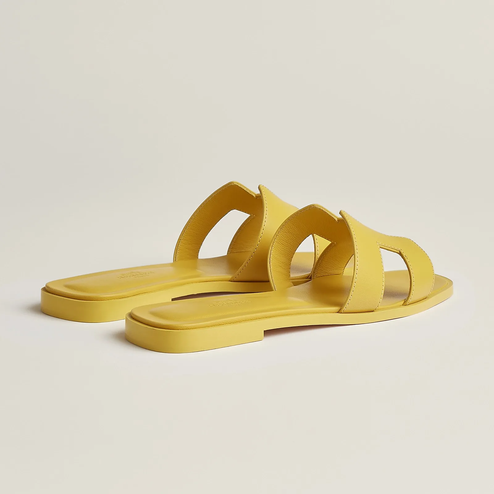 Hermes Oran Sandals Yellow 8R340 - Image 4