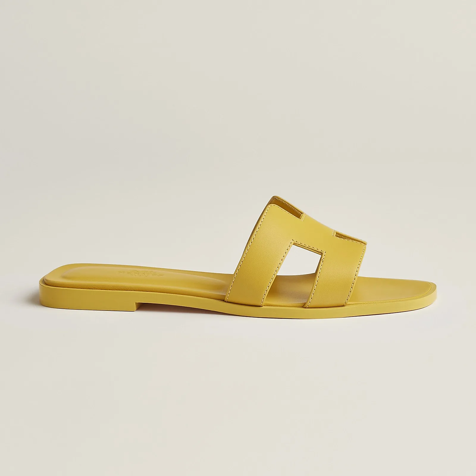 Hermes Oran Sandals Yellow 8R340 - Image 5