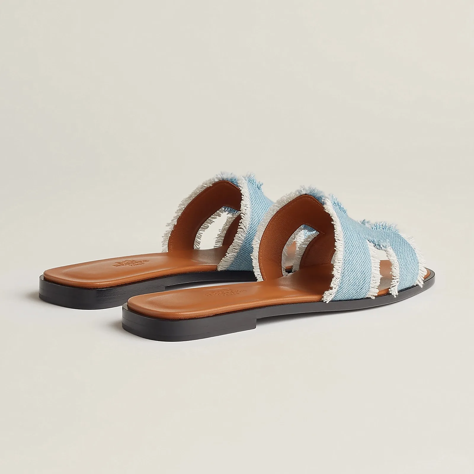 Hermes Oran Sandals Bleu Brut - Image 4