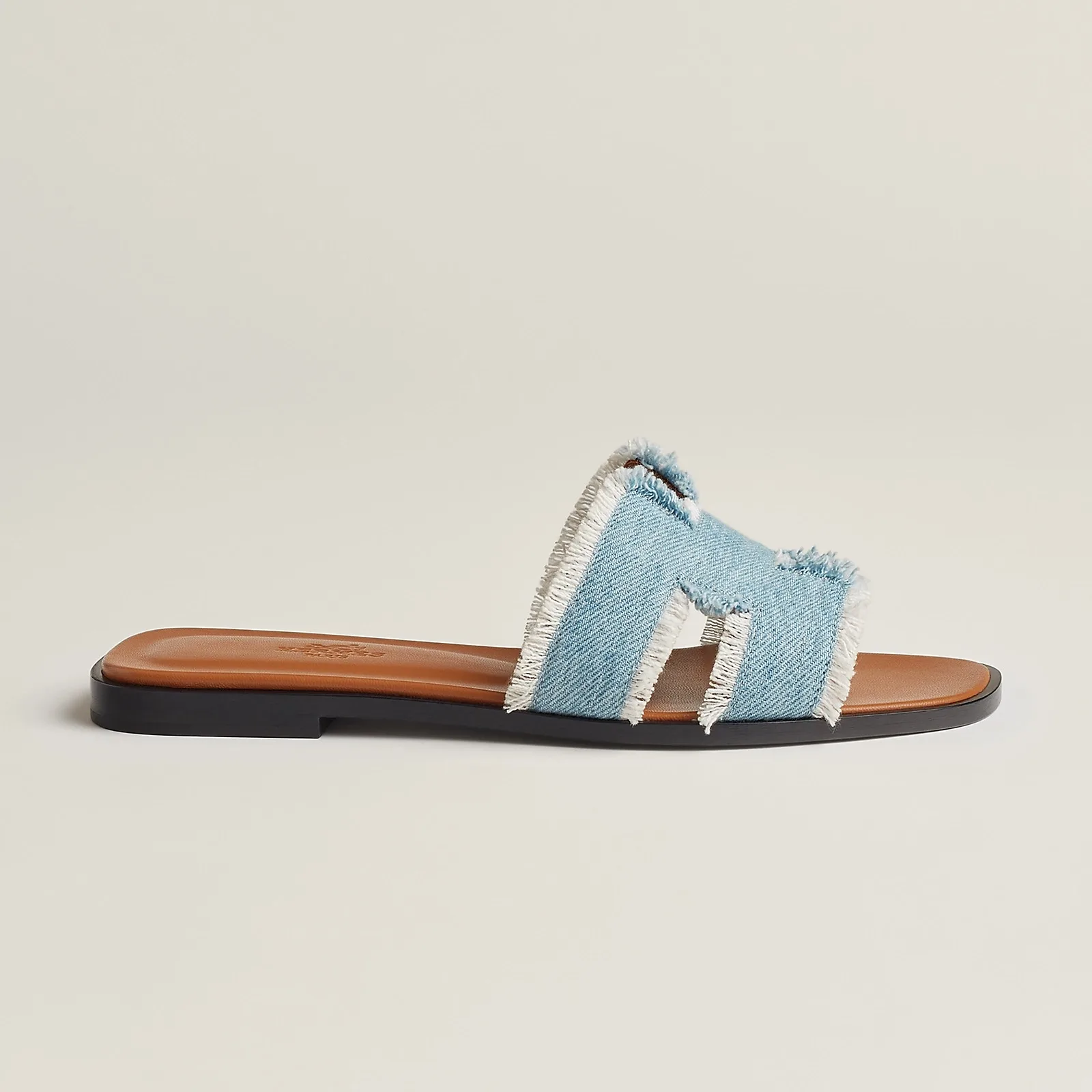 Hermes Oran Sandals Bleu Brut - Image 3
