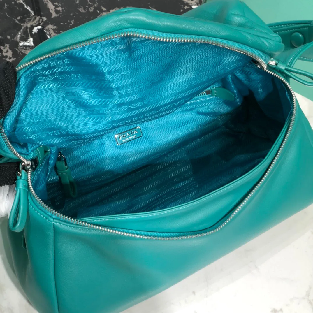 Prada Padded Nappa Prada Signaux Bag In Green / - Image 3