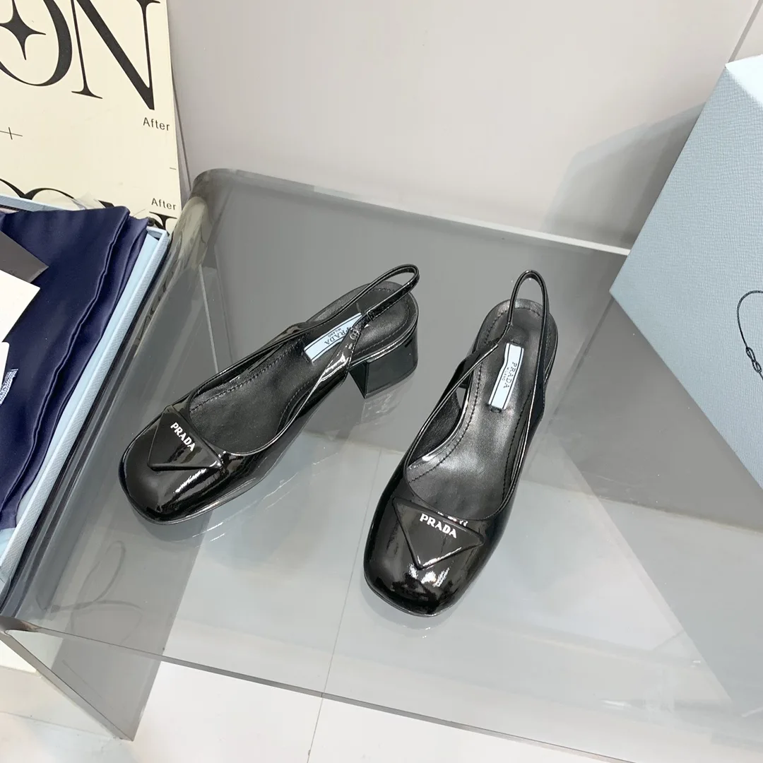 Alternative view of Prada Patent Slingback Pumps Black / 1I767M_069_F0002_F_045