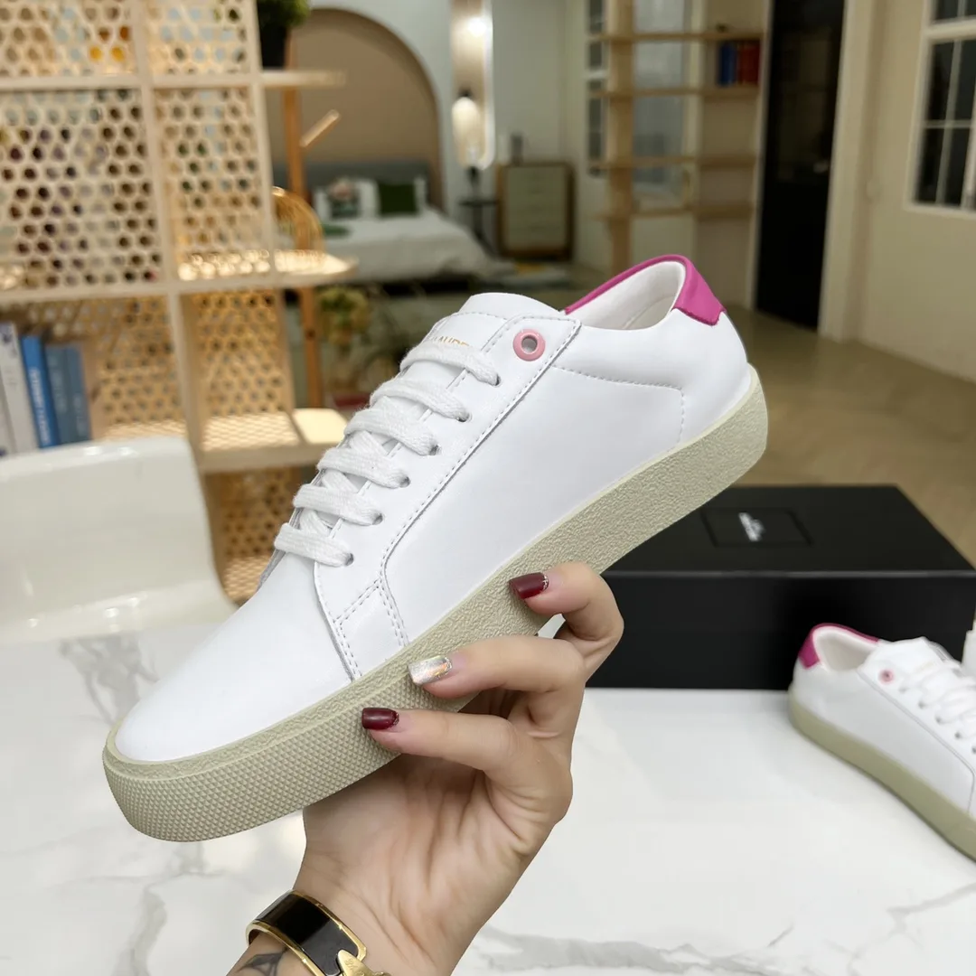Alternative view of Saint Laurent Court Classic Sl/06 Embroidered Sneakers Pink YSL