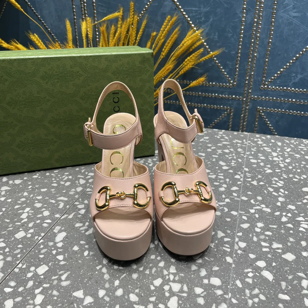 Gucci Platform Sandal With Horsebit Light Pink - Image 5
