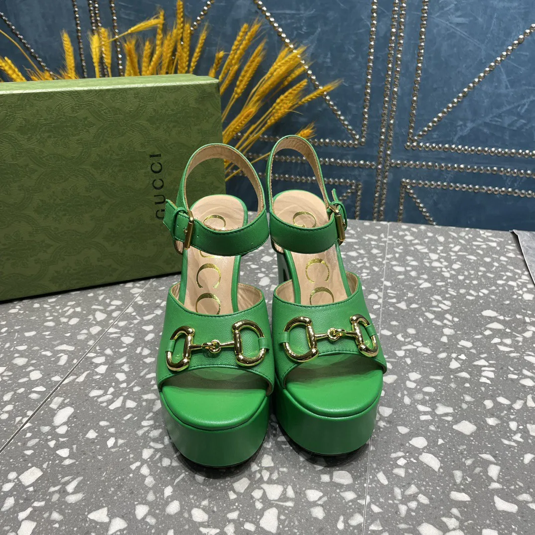 Alternative view of Gucci Platform Sandal With Horsebit Green