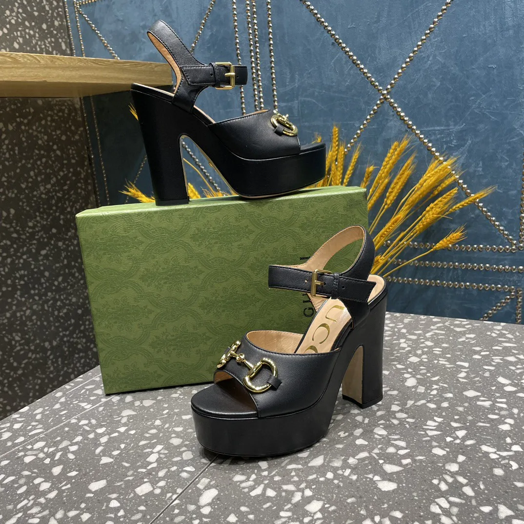 Gucci Platform Sandal With Horsebit Black - Image 4