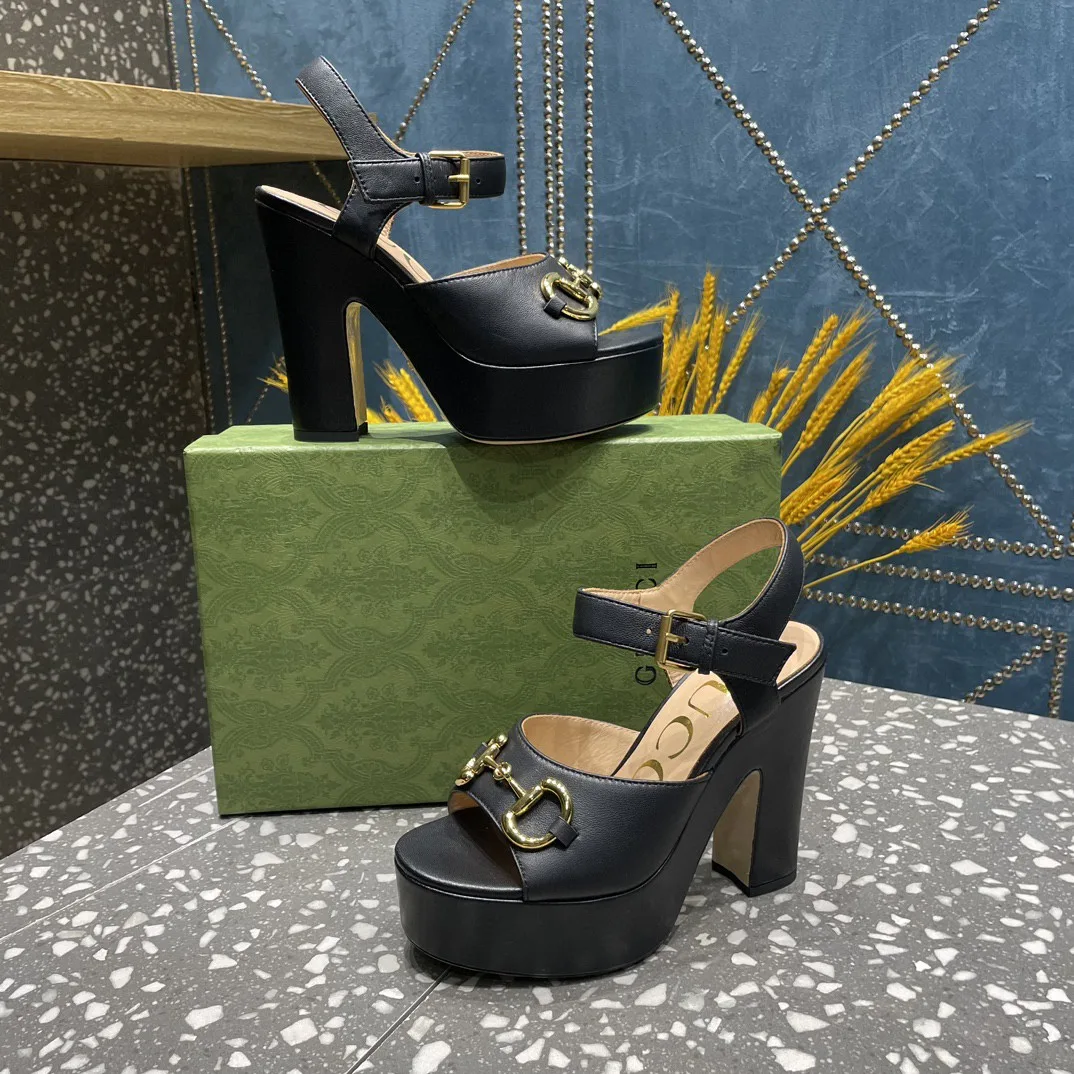 Alternative view of Gucci Platform Sandal With Horsebit Black