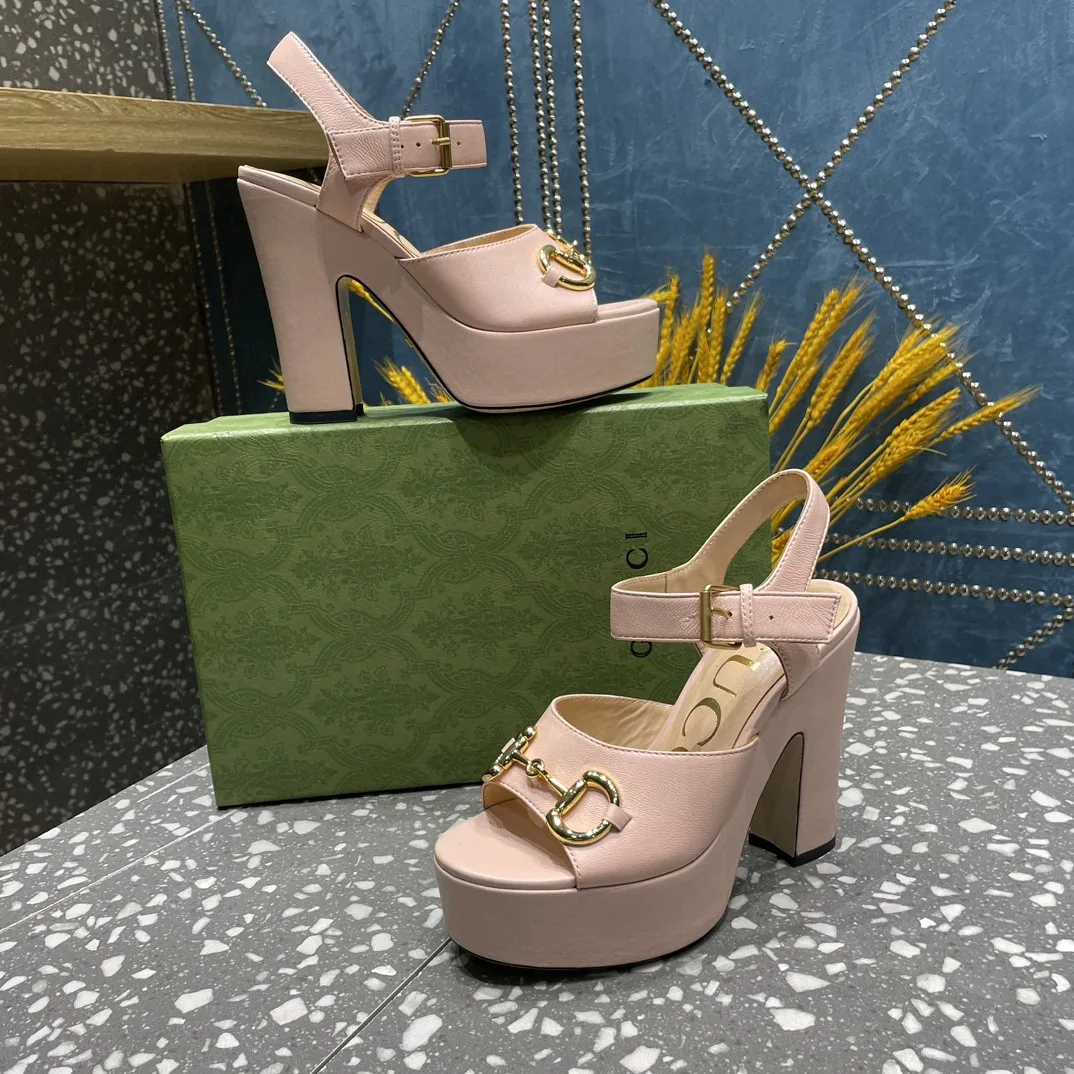 Alternative view of Gucci Platform Sandal With Horsebit Light Pink
