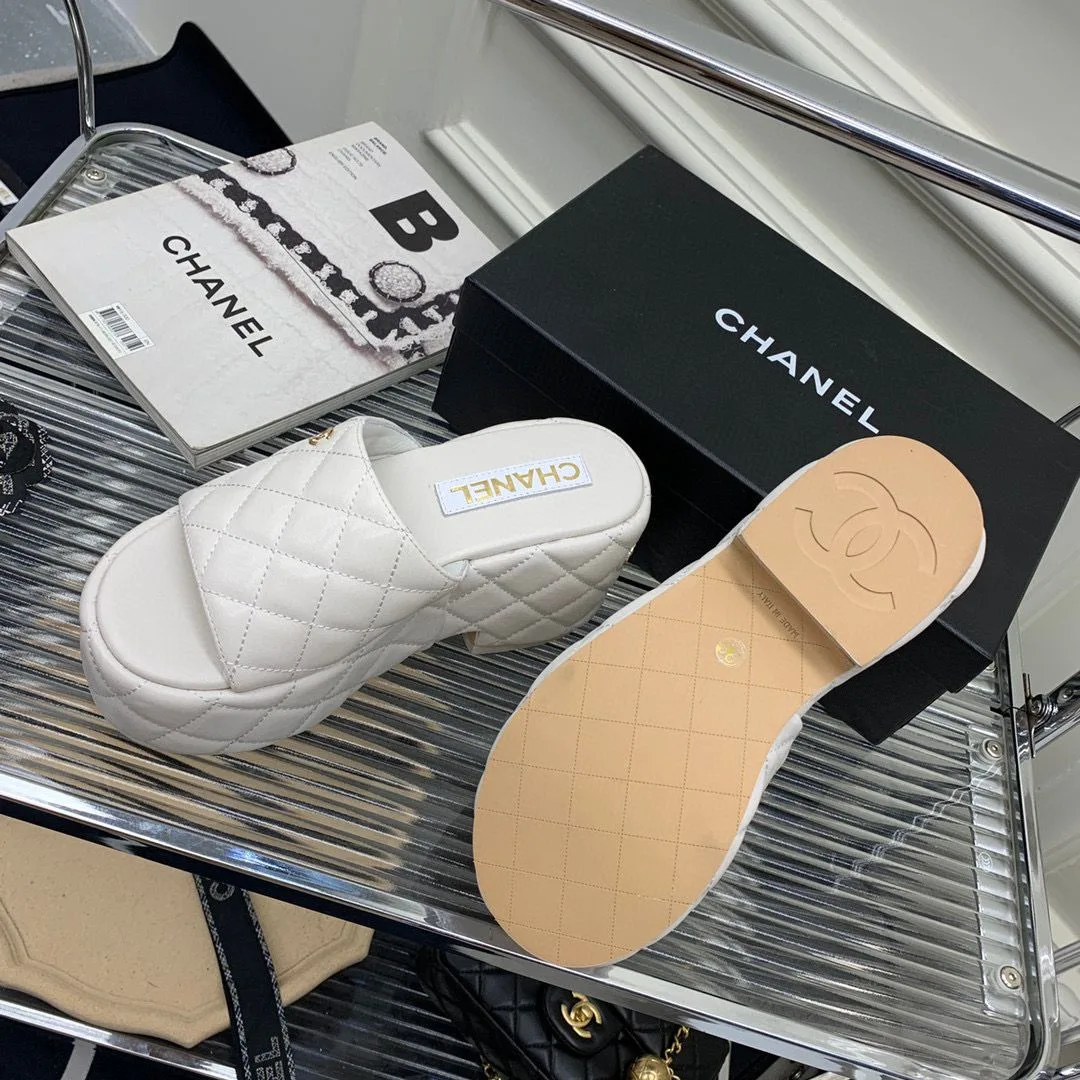 Chanel Platform Slide White / - Image 5