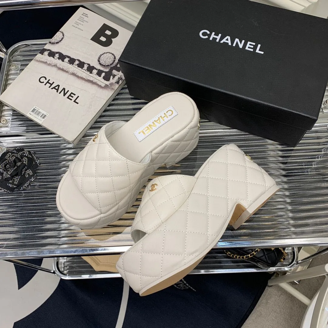 Chanel Platform Slide White / - Image 8