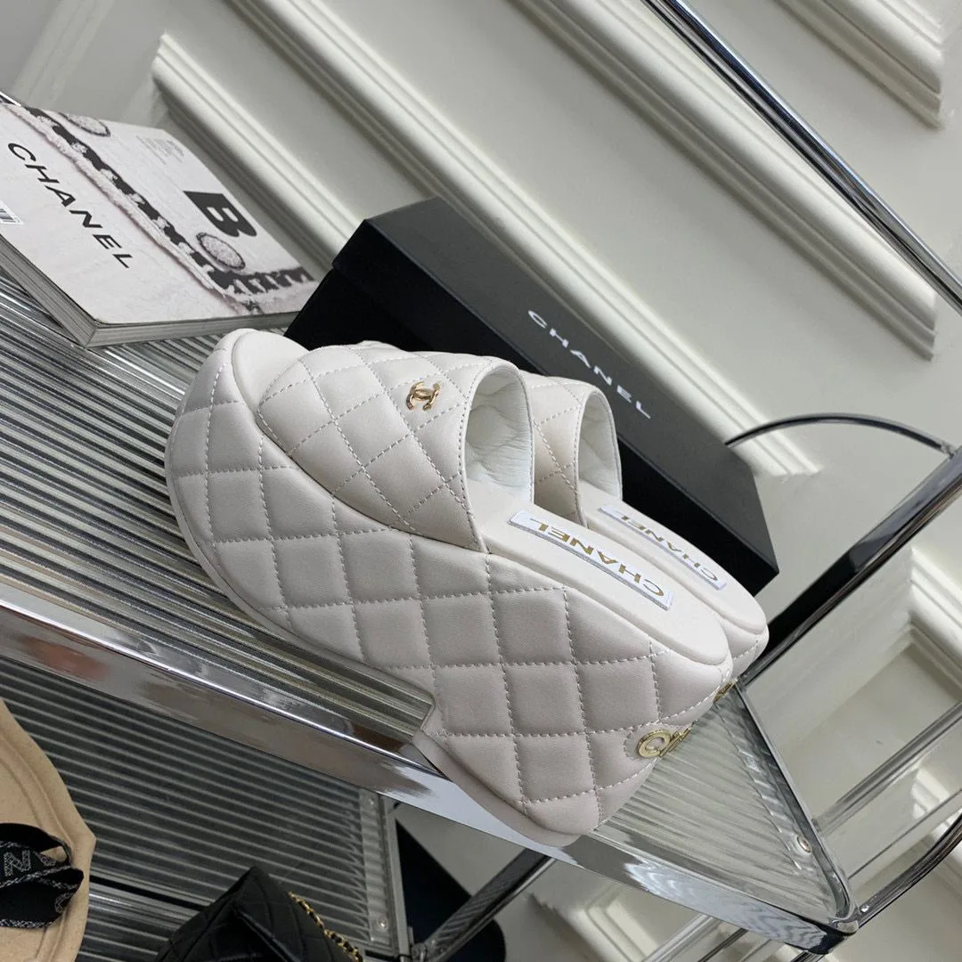 Chanel Platform Slide White / - Image 6