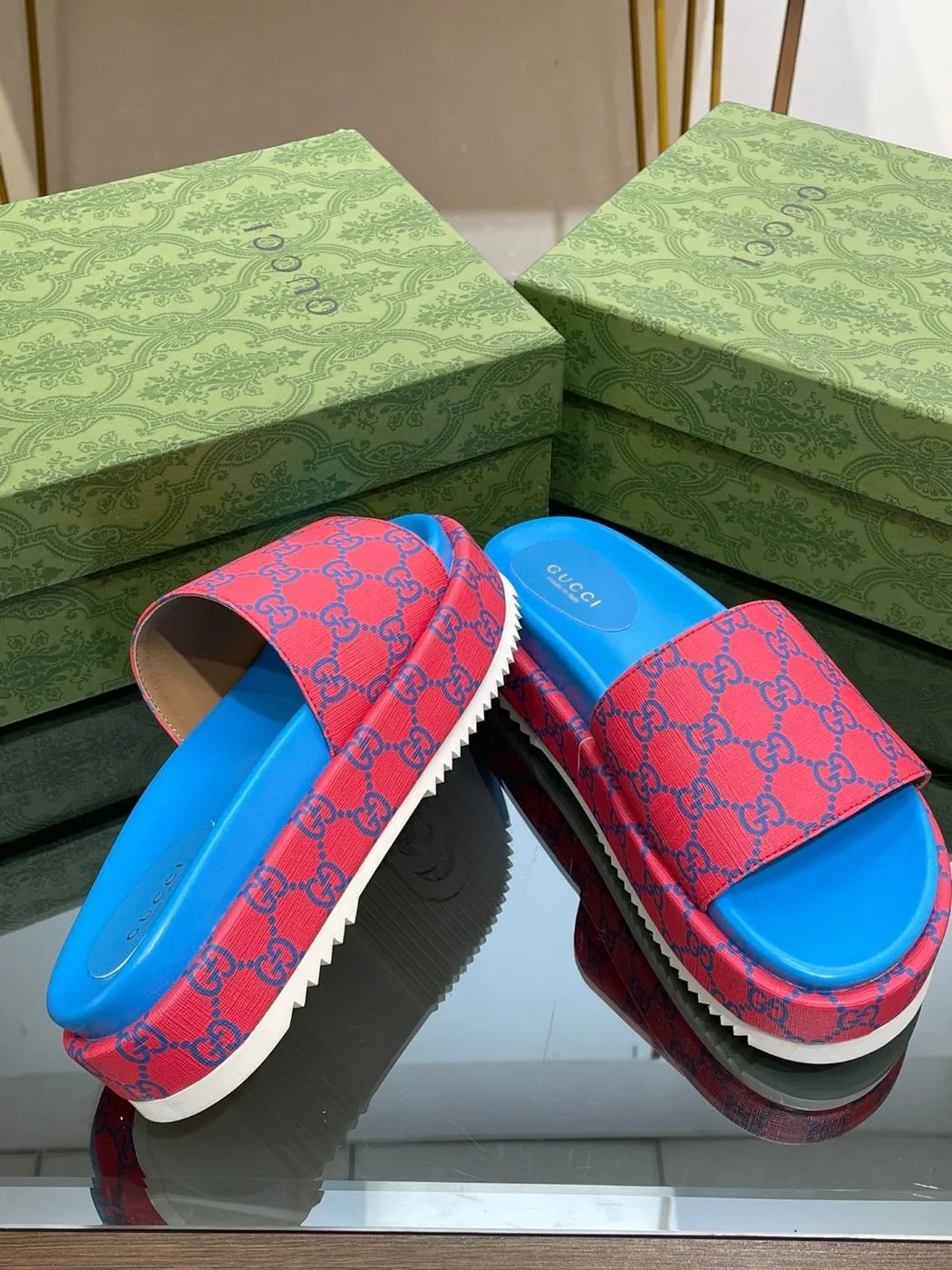 Alternative view of Gucci Platform Slide Sandal Pink