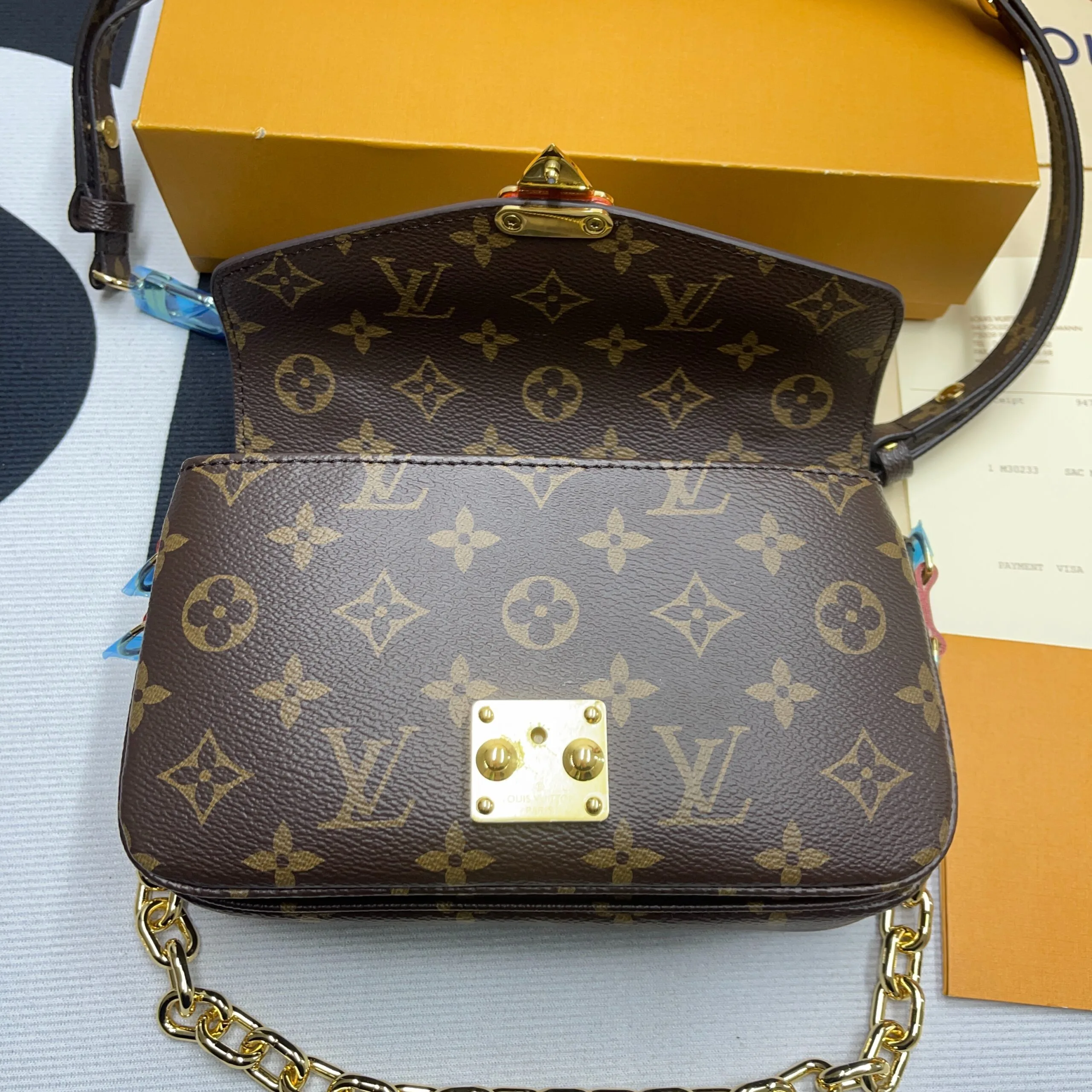 Louis Vuitton Pochette Metis East West Shoulder Bag / Brown Monogram Canvas Gold Hardware ? - Image 6