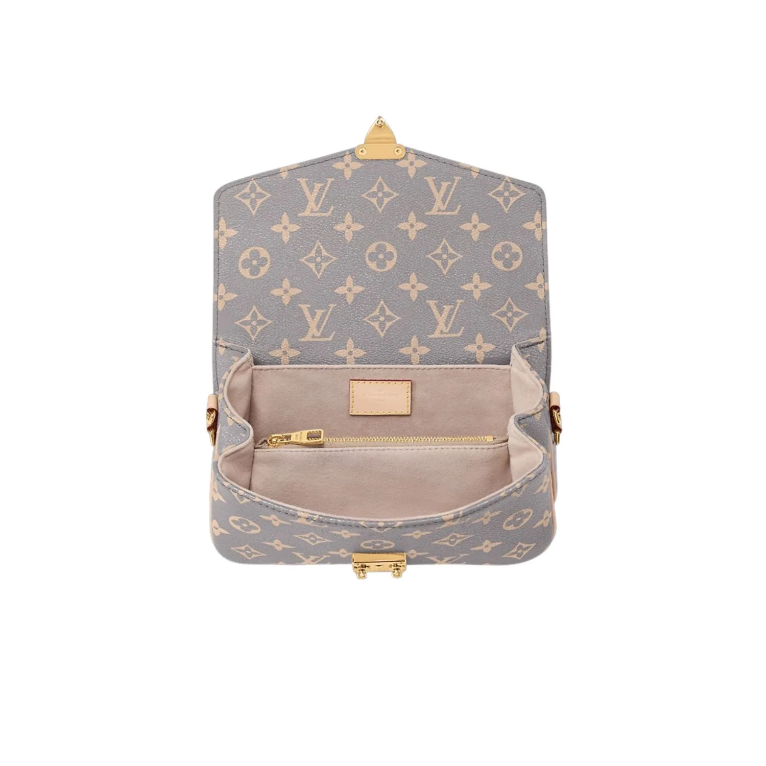 Louis Vuitton Pochette Metis East West Shoulder Bag / Trianon Grey Gold Hardware - Image 4